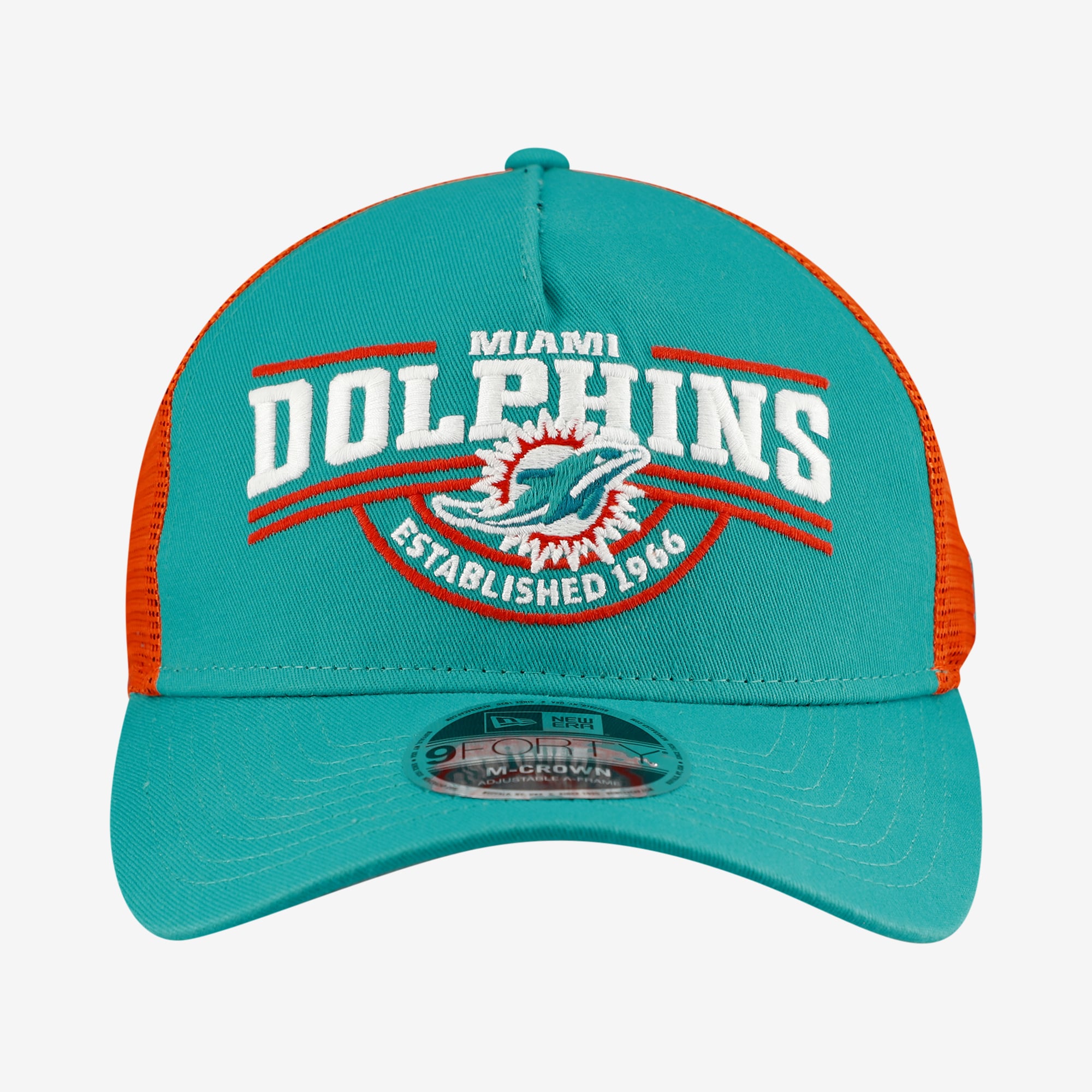 Casquette ajustable New Era Aqua Miami Dolphins 9FORTY pour homme