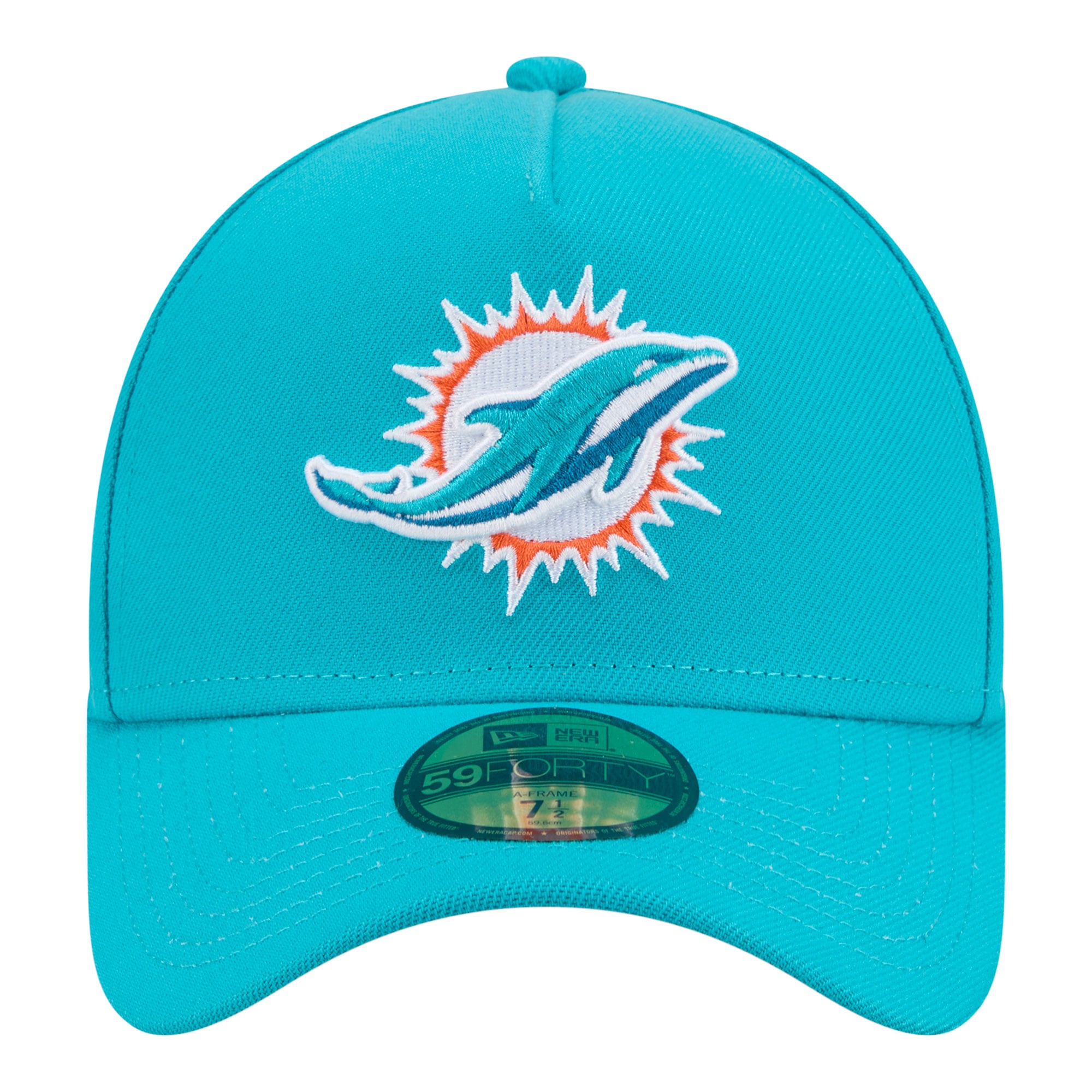 Casquette ajustée New Era Aqua Miami Dolphins A-Frame 59FORTY pour homme