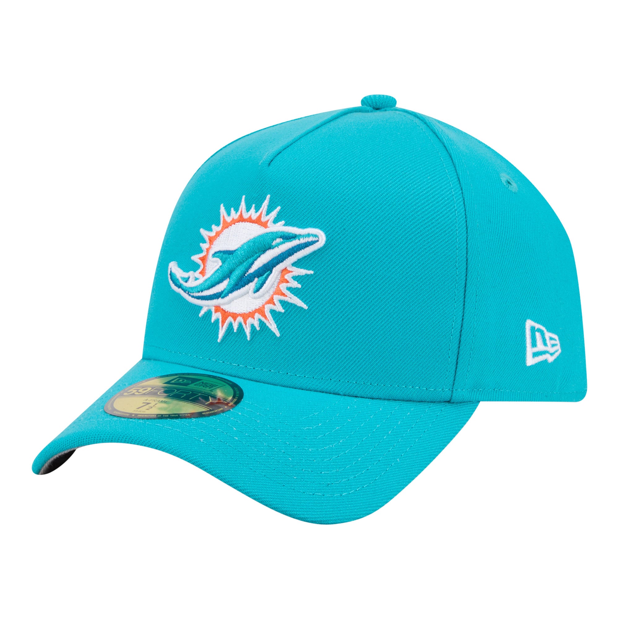 Casquette ajustée New Era Aqua Miami Dolphins A-Frame 59FORTY pour homme