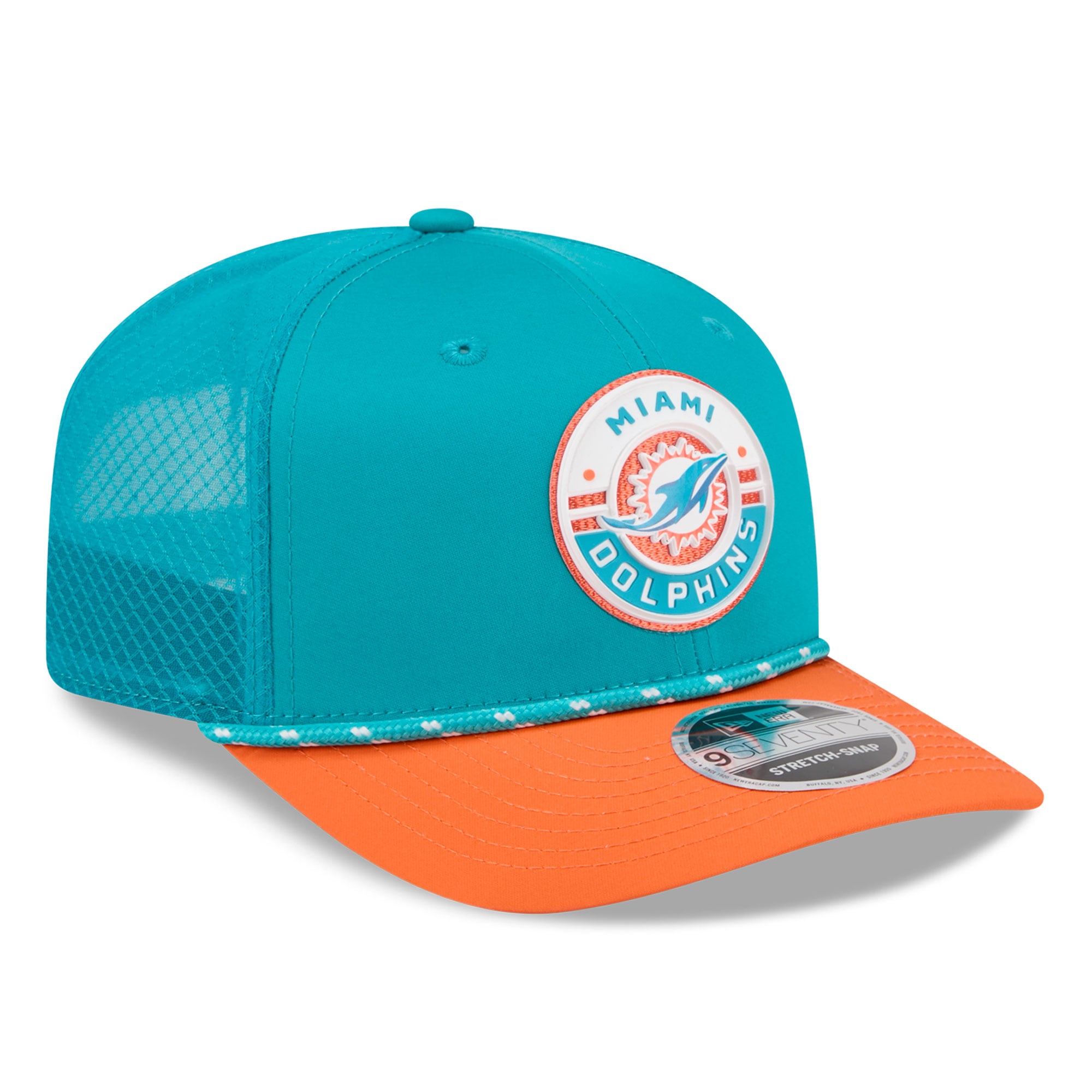 Casquette ajustable New Era Aqua Miami Dolphins Game 9SEVENTY pour homme