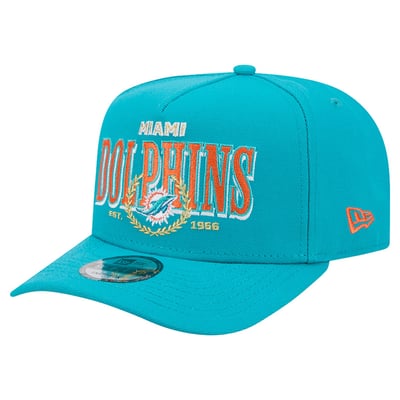 Miami Dolphins New Era Laurel A-Frame 9FIFTY Snapback Hat - Aqua