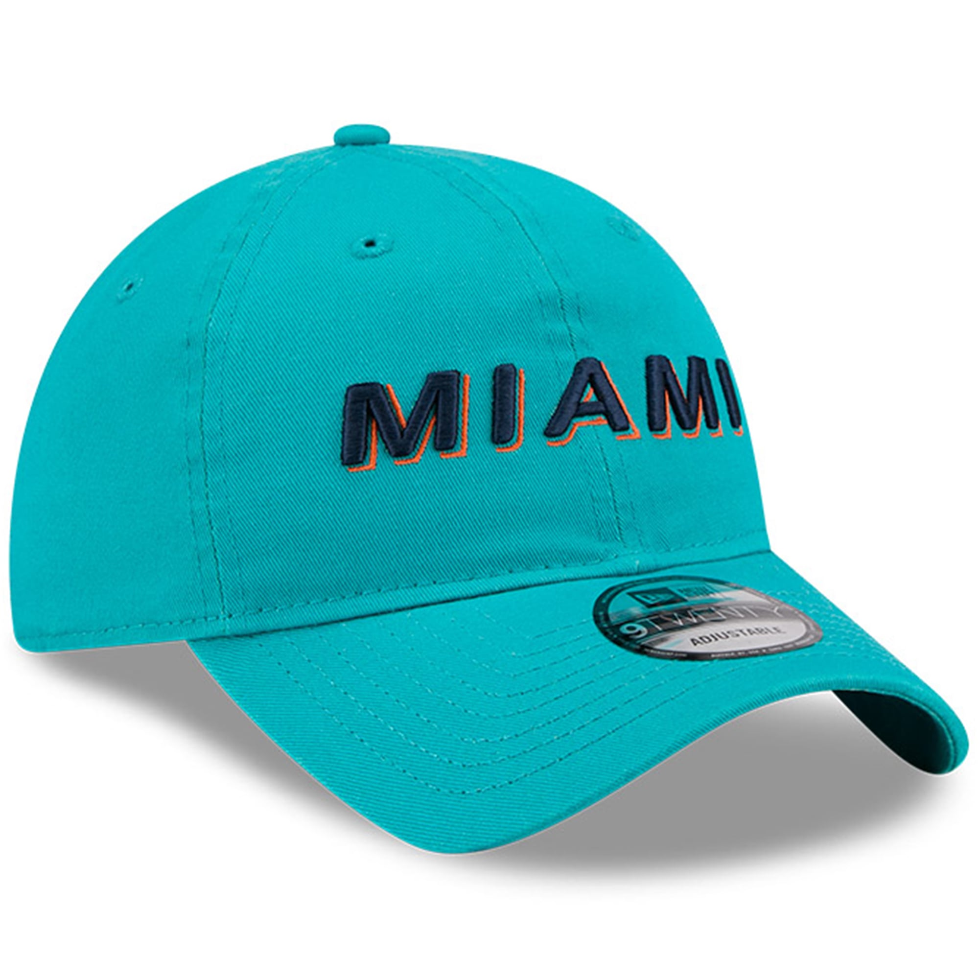 Men's New Era Aqua Miami Dolphins Rivalries Collection Team 9TWENTY Adjustable Hat