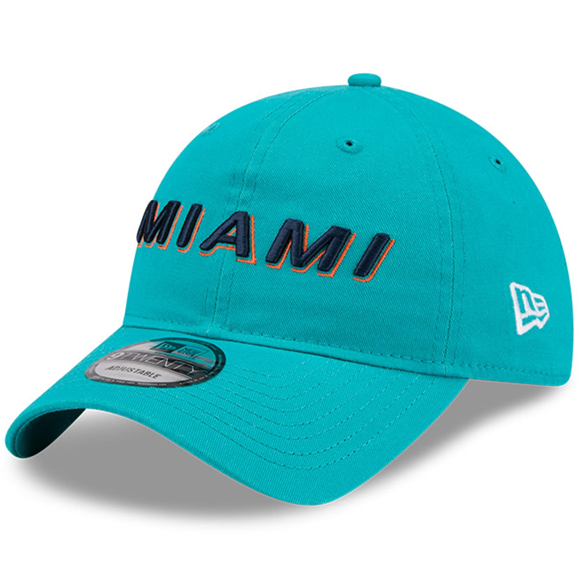 Men's New Era Aqua Miami Dolphins Rivalries Collection Team 9TWENTY Adjustable Hat