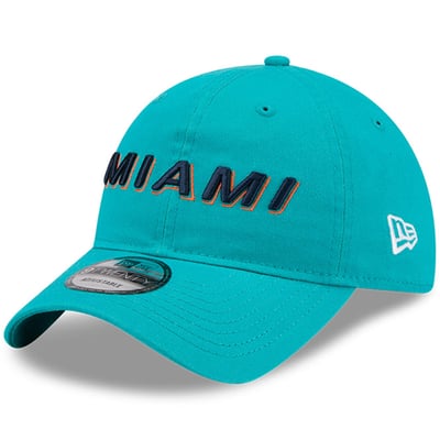  Miami Dolphins New Era Rivalries Collection Team 9TWENTY Adjustable Hat - Aqua