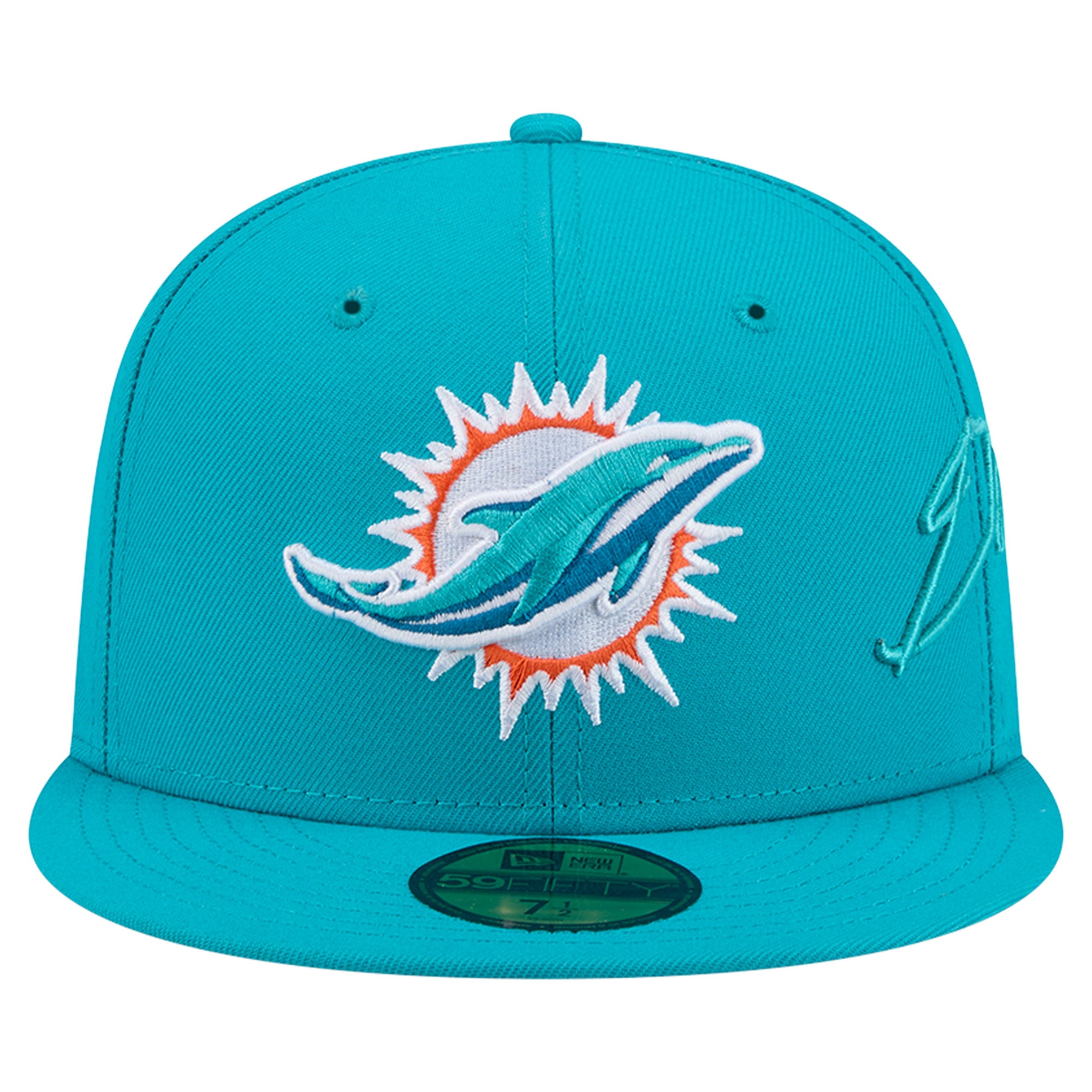 Casquette ajustée New Era Aqua Miami Dolphins 59FIFTY pour homme