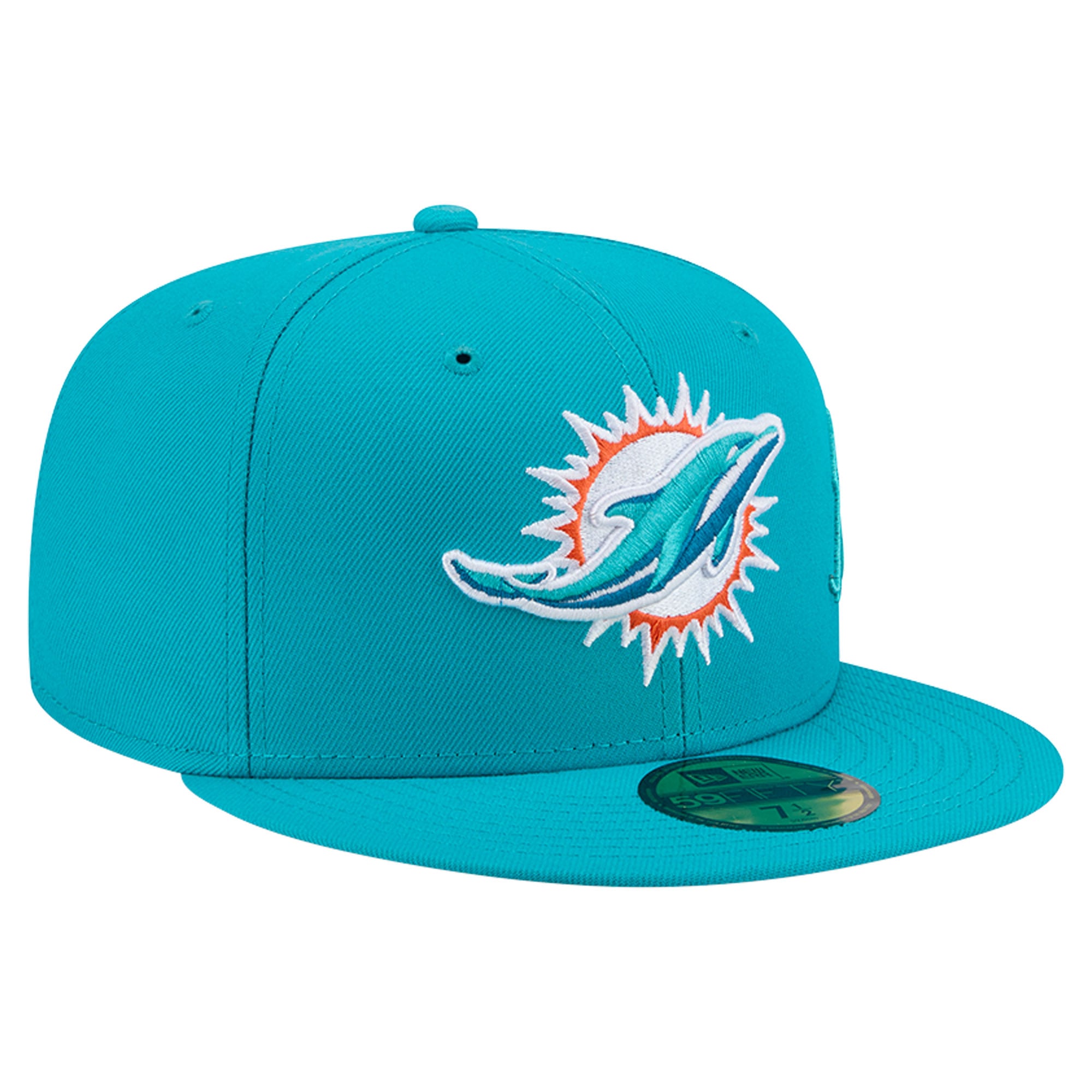 Casquette ajustée New Era Aqua Miami Dolphins 59FIFTY pour homme