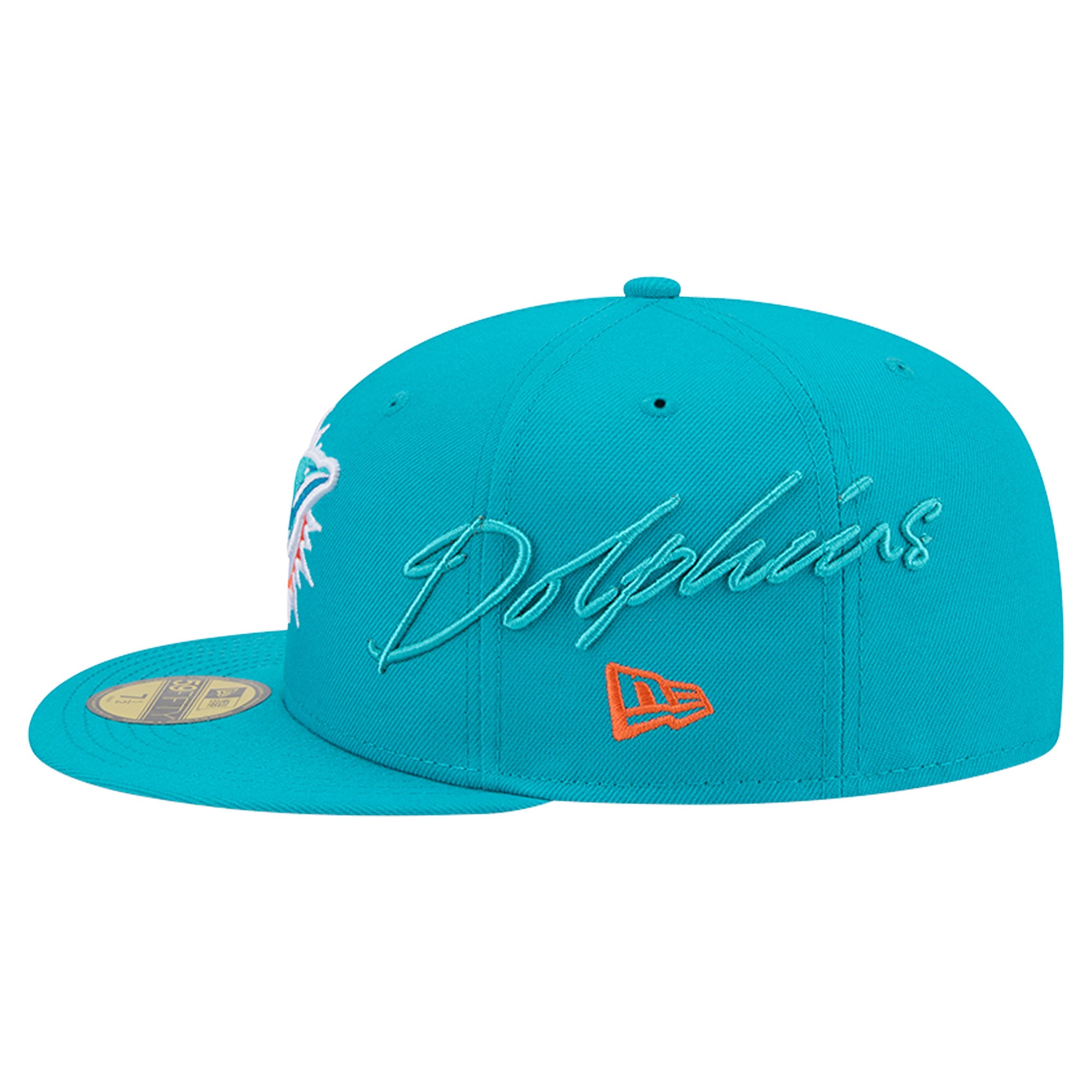 Casquette ajustée New Era Aqua Miami Dolphins 59FIFTY pour homme