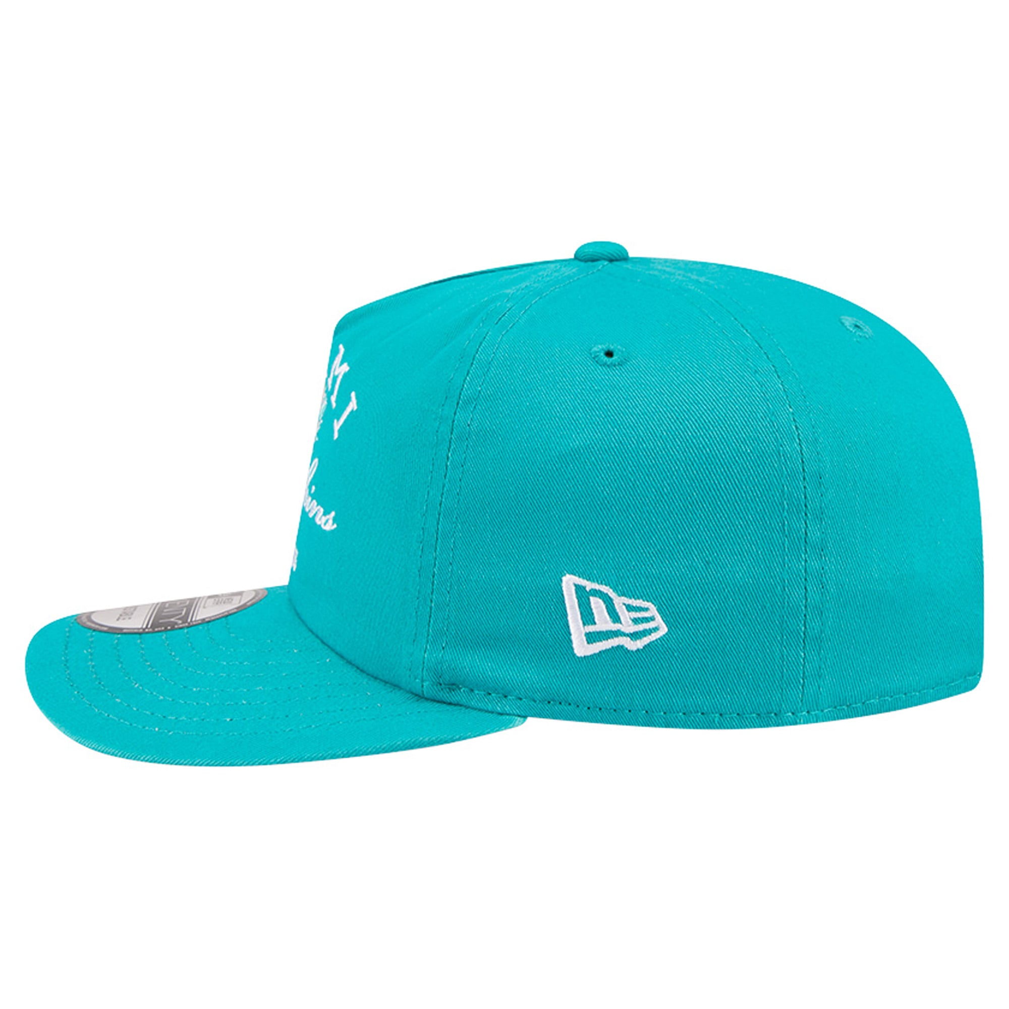 Men's New Era Aqua Miami Dolphins Stacked 19TWENTY Adjustable Hat