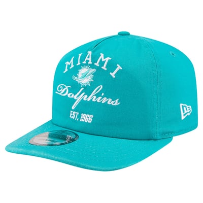 Miami Dolphins New Era Stacked 19TWENTY Adjustable Hat - Aqua