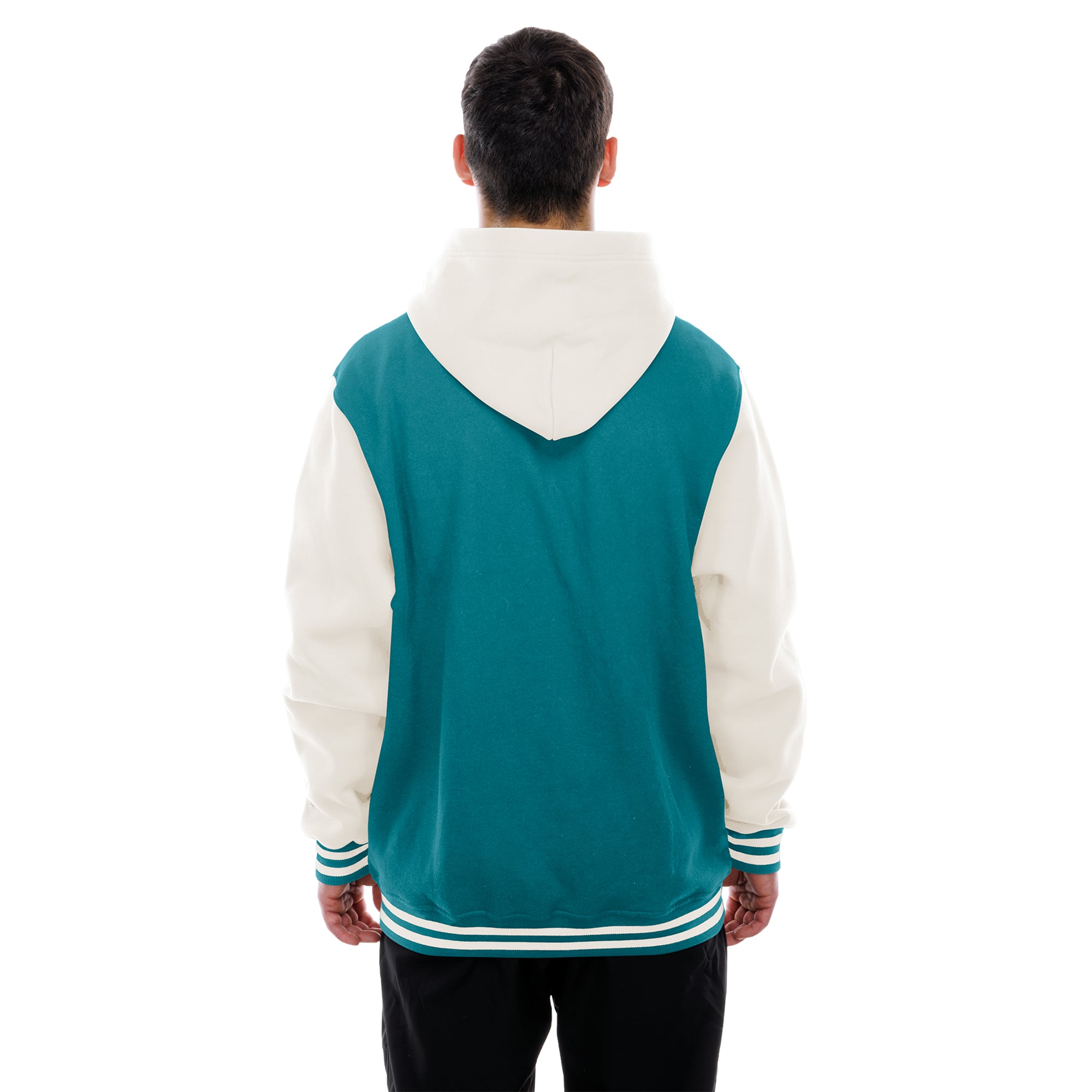Veste polaire à capuche New Era Aqua/Crème Miami Dolphins pour homme