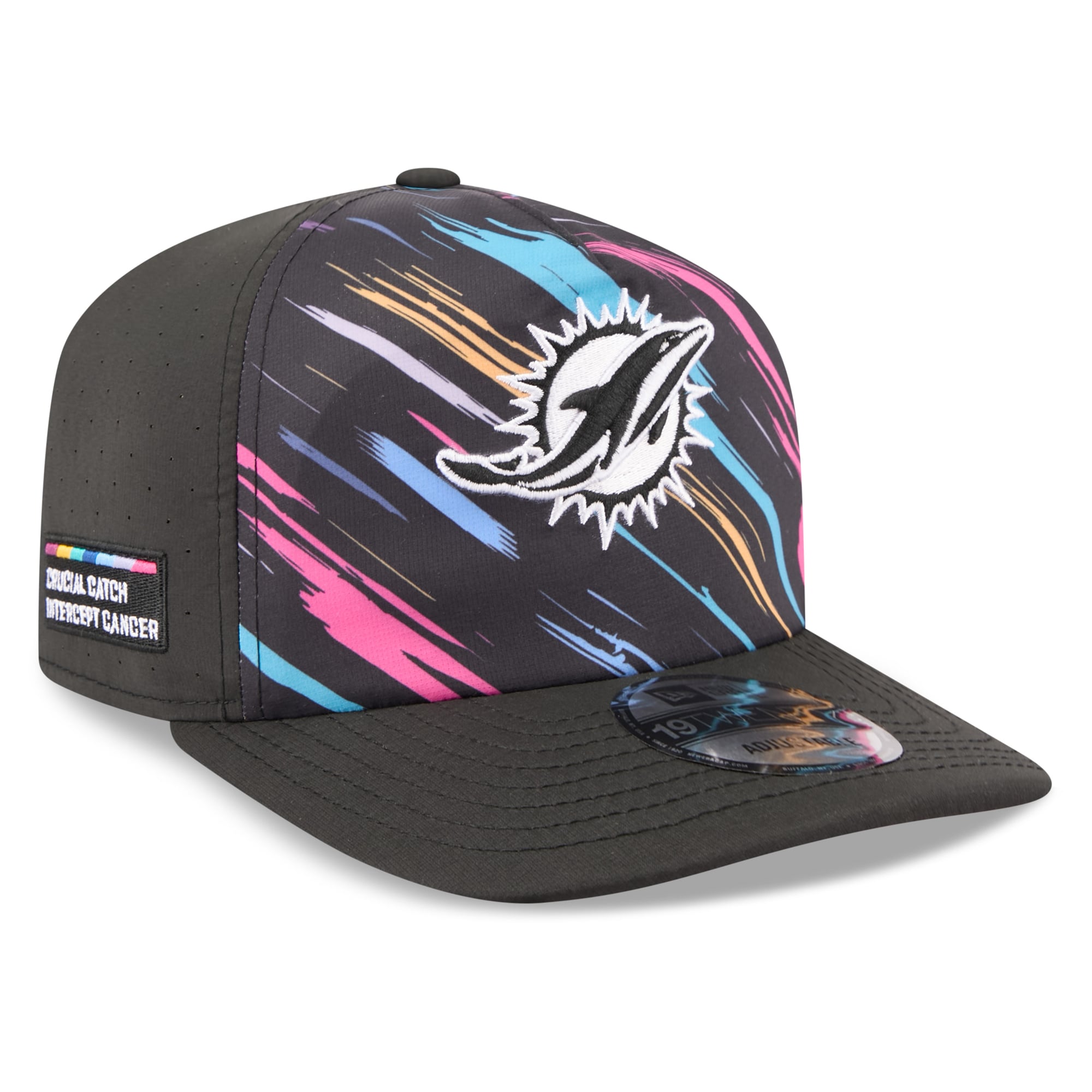 Men's New Era Black Miami Dolphins 2026 NFL Crucial Catch 19TWENTY Adjustable Hat