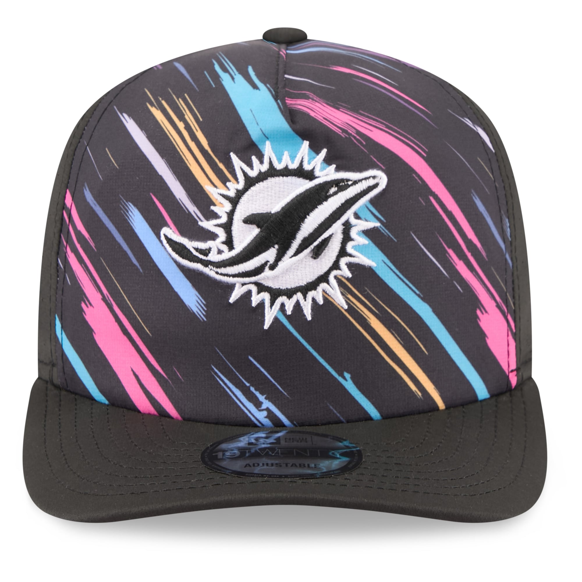 Men's New Era Black Miami Dolphins 2026 NFL Crucial Catch 19TWENTY Adjustable Hat