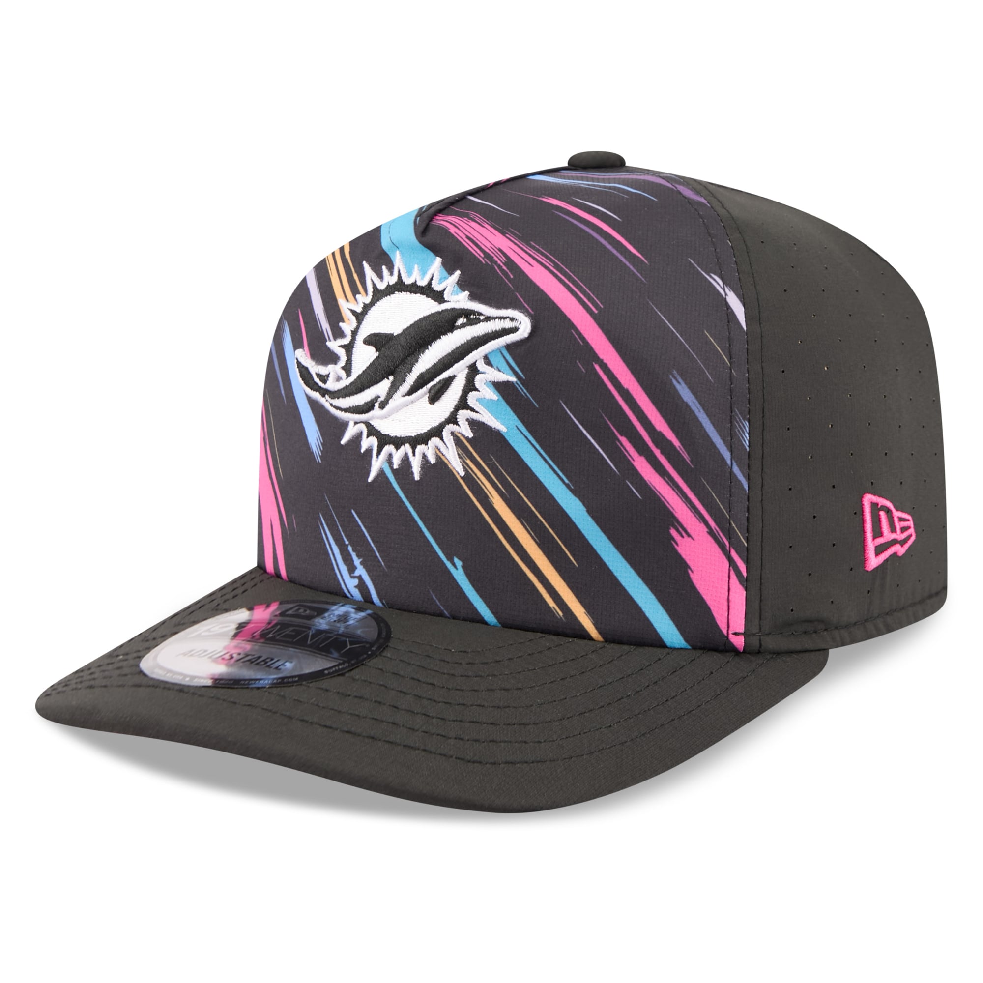 Men's New Era Black Miami Dolphins 2026 NFL Crucial Catch 19TWENTY Adjustable Hat