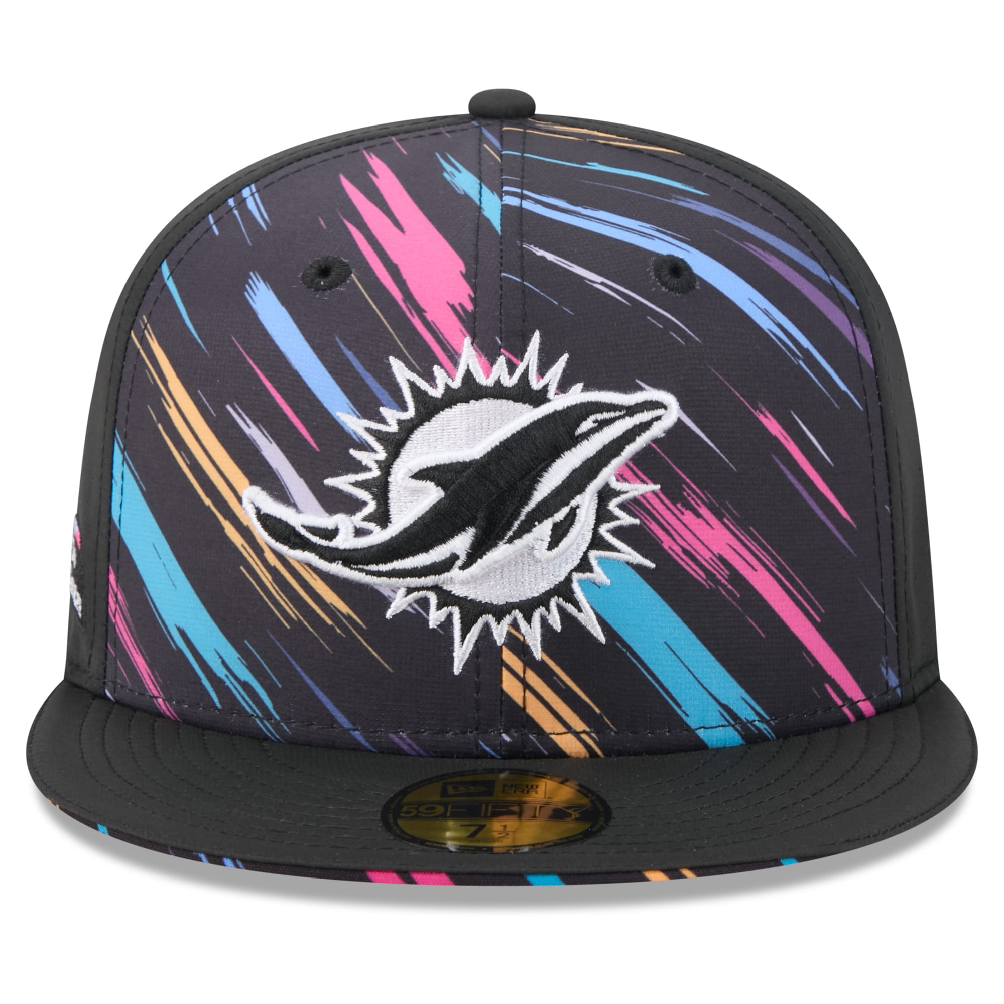 Men's New Era Black Miami Dolphins 2026 NFL Crucial Catch 59FIFTY Fitted Hat