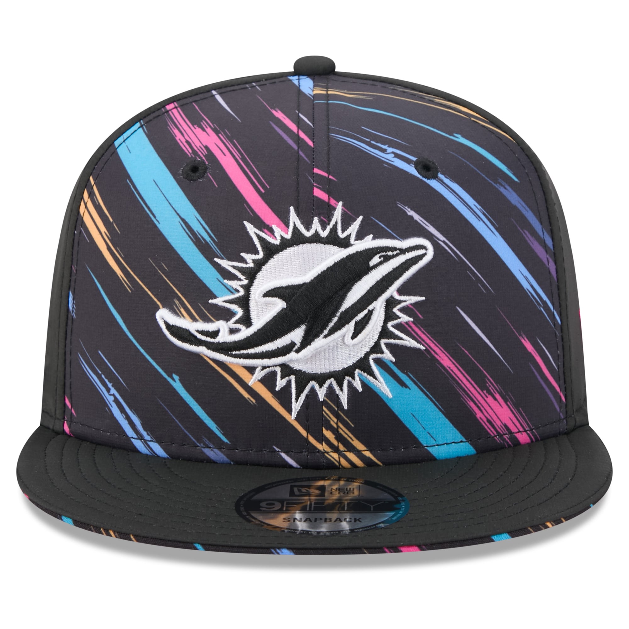 Men's New Era Black Miami Dolphins 2026 NFL Crucial Catch 9FIFTY Snapback Hat