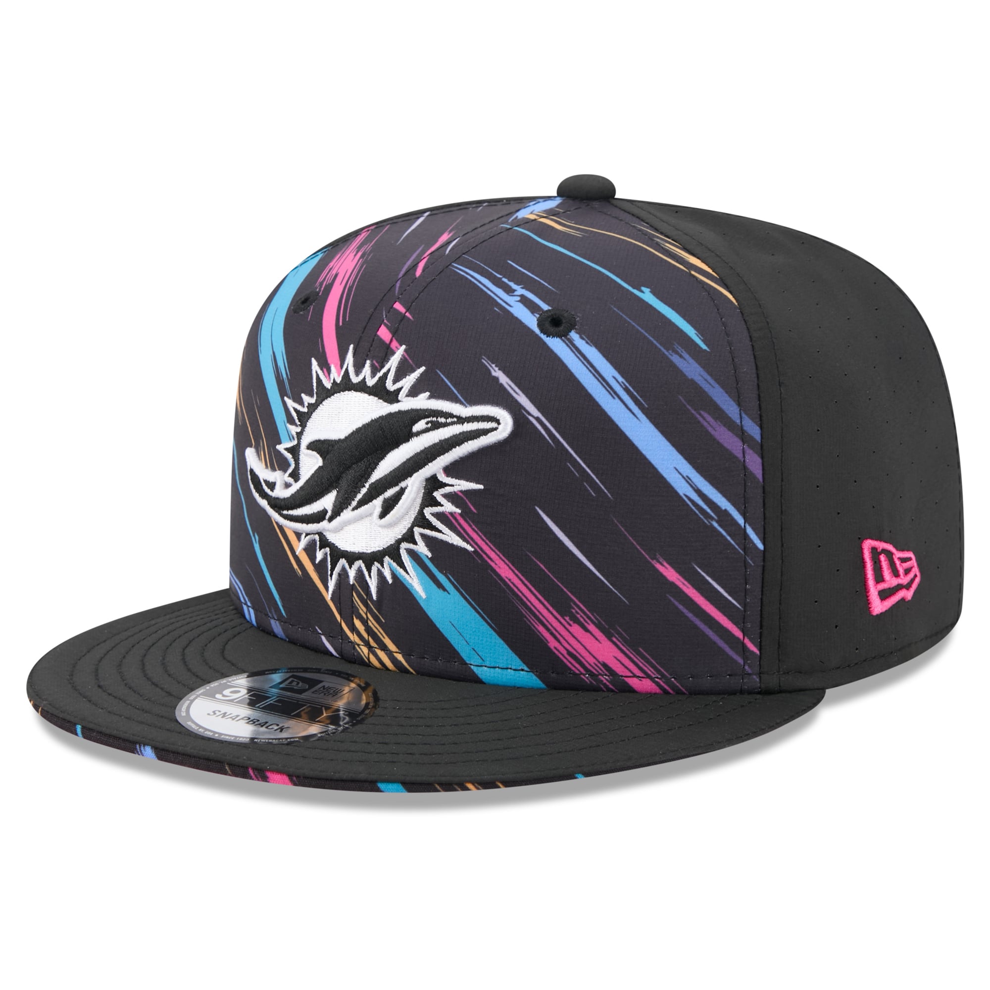 Men's New Era Black Miami Dolphins 2026 NFL Crucial Catch 9FIFTY Snapback Hat