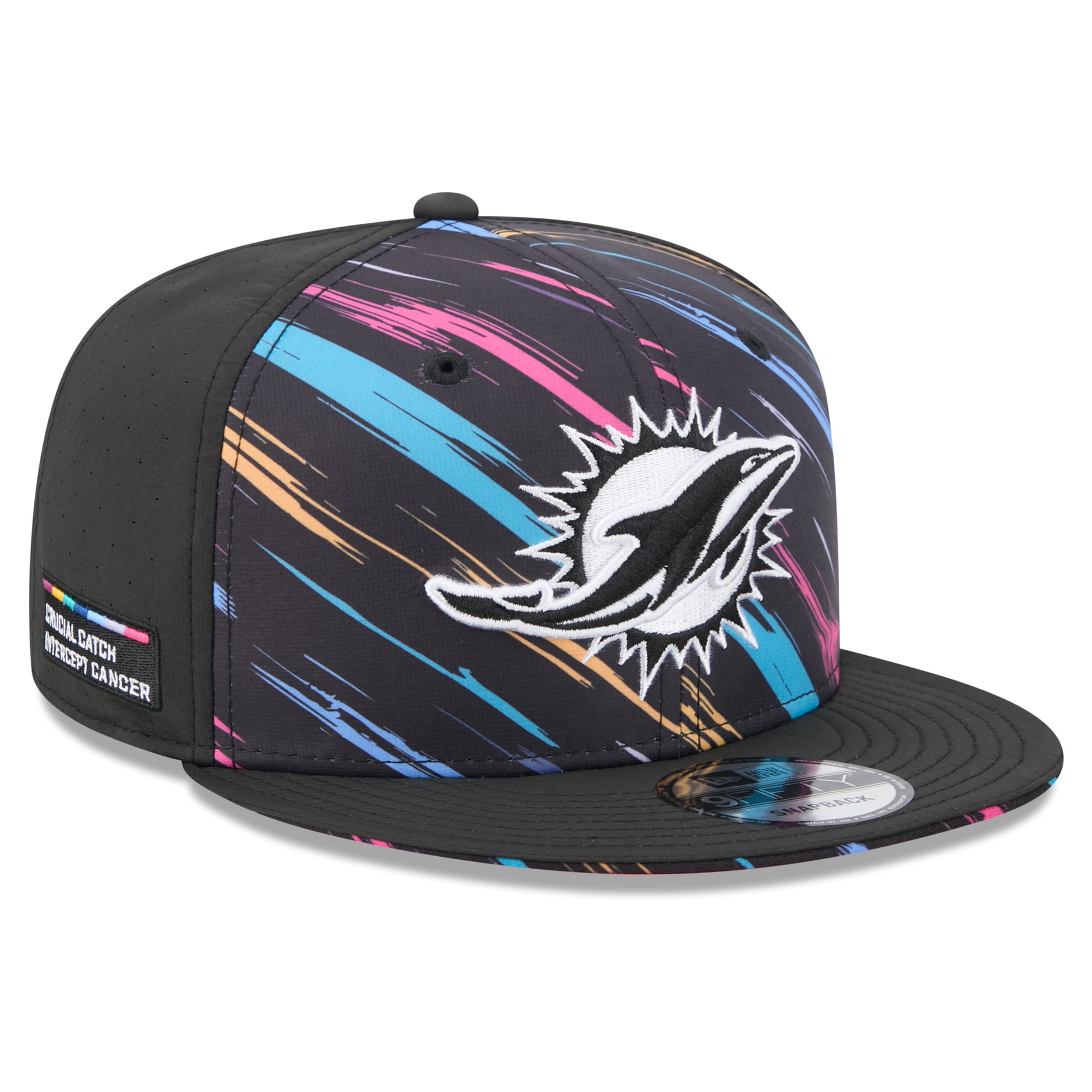 Men's New Era Black Miami Dolphins 2026 NFL Crucial Catch 9FIFTY Snapback Hat