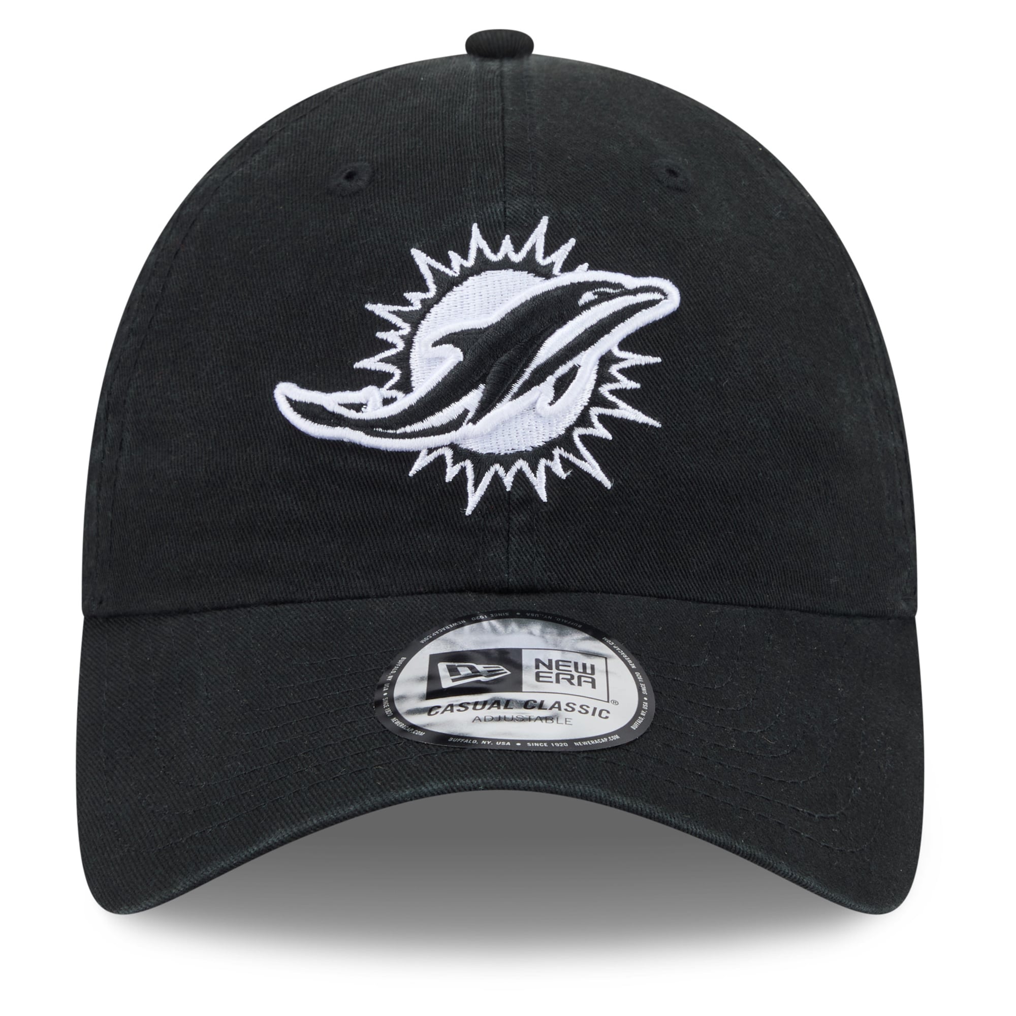 Men's New Era Black Miami Dolphins 2026 NFL Crucial Catch Casual Classic Adjustable Hat