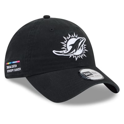 Miami Dolphins New Era 2026 NFL Crucial Catch Casual Classic Adjustable Hat - Black