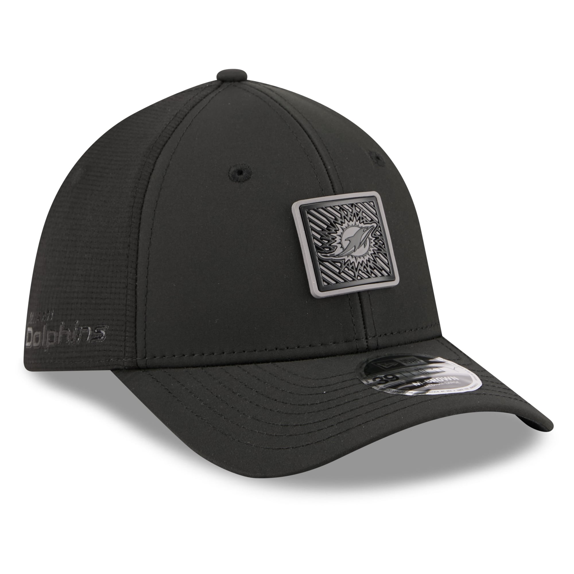 Men's New Era  Black Miami Dolphins 2026 NFL Training Camp 39THIRTY Flex Hat