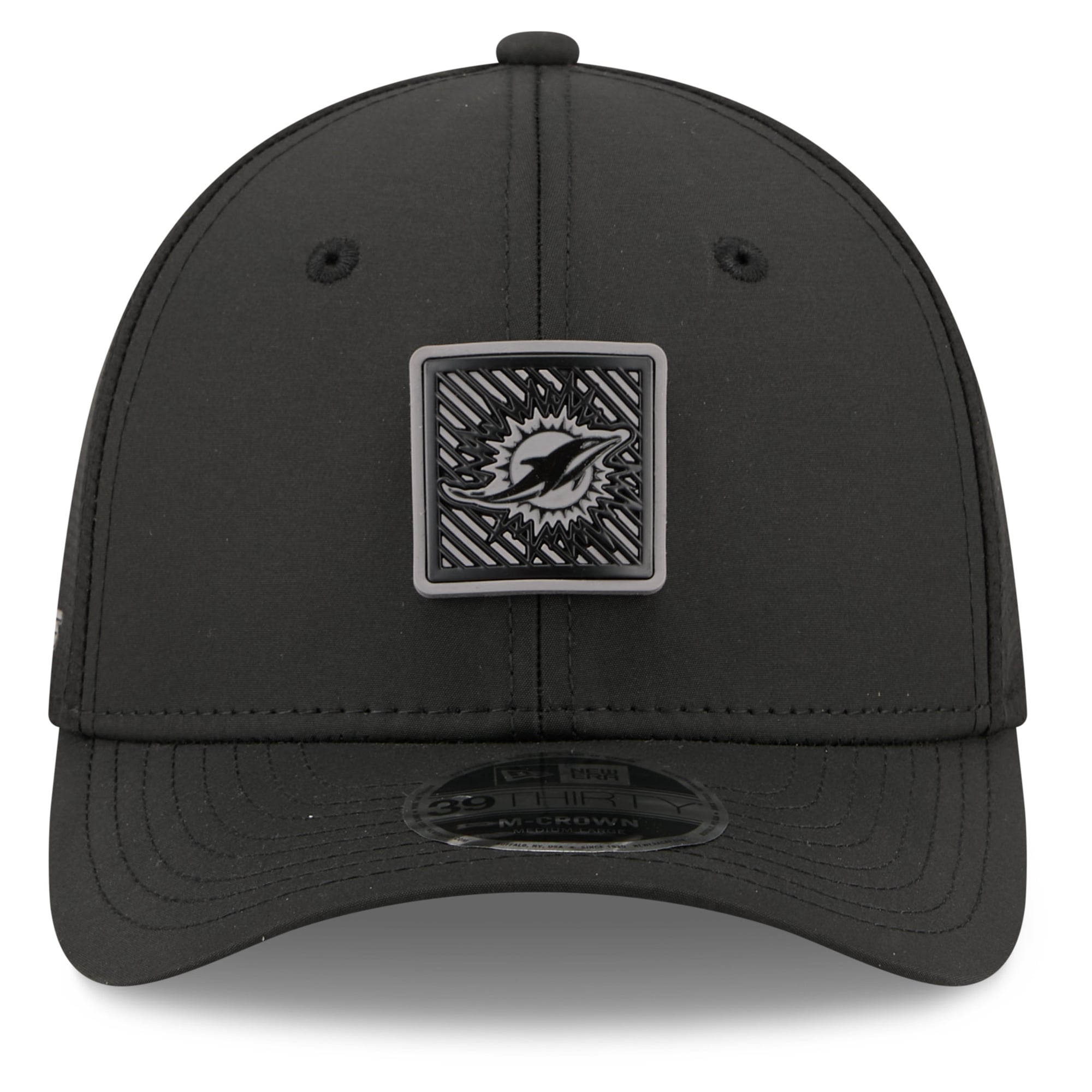Men's New Era  Black Miami Dolphins 2026 NFL Training Camp 39THIRTY Flex Hat