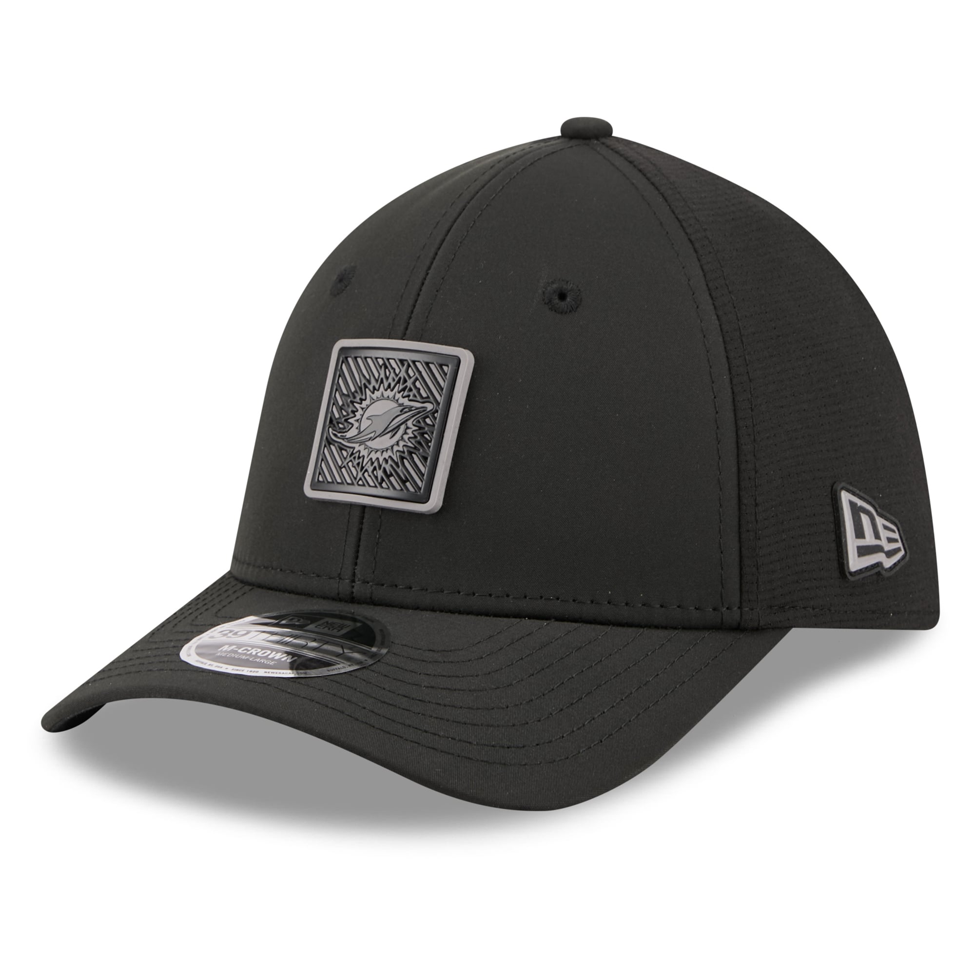 Men's New Era  Black Miami Dolphins 2026 NFL Training Camp 39THIRTY Flex Hat