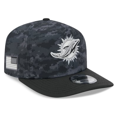 Miami Dolphins New Era 2026 Salute To Service 19TWENTY Adjustable Hat - Black