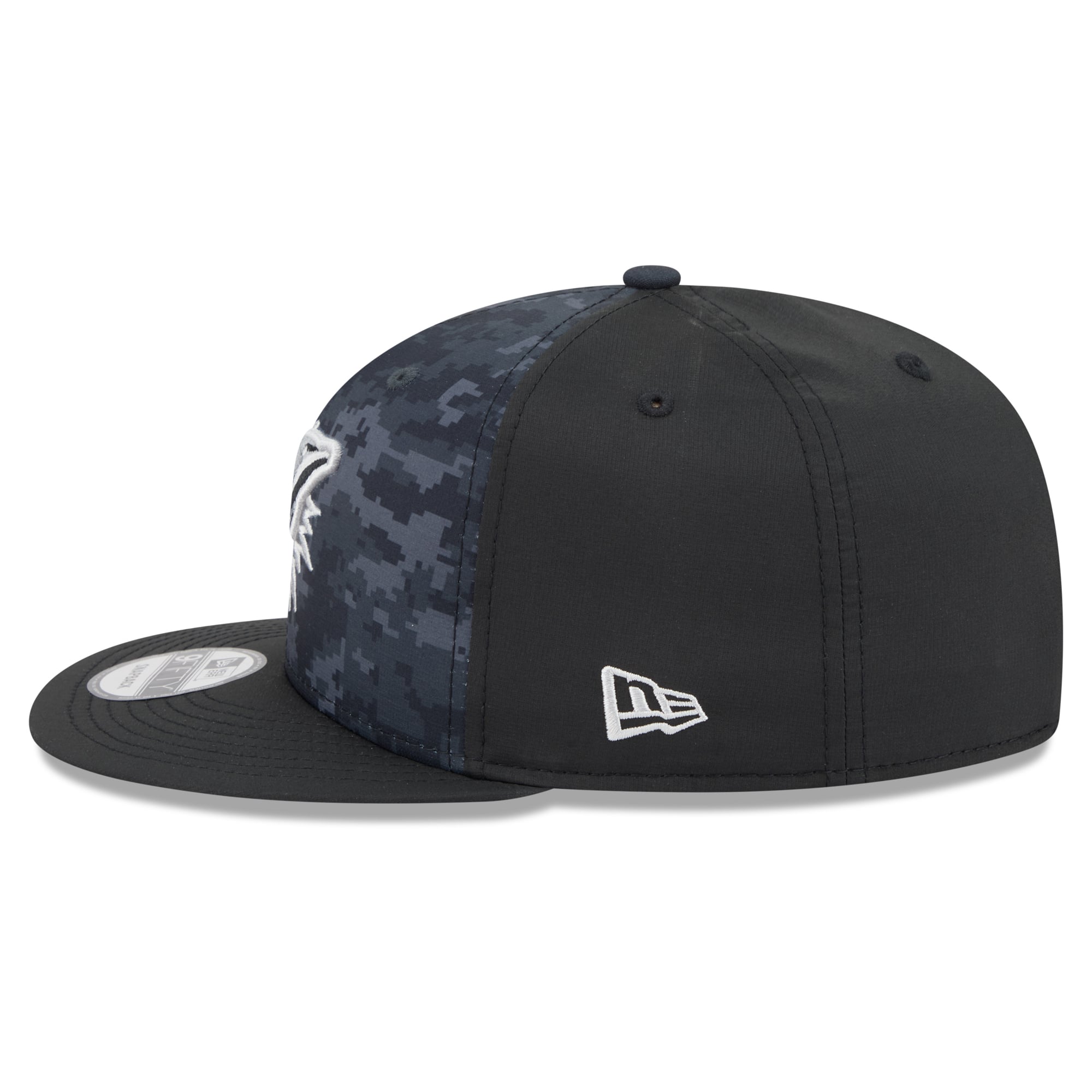 Casquette snapback New Era 9FIFTY noire pour homme, Miami Dolphins 2026 Salute To Service