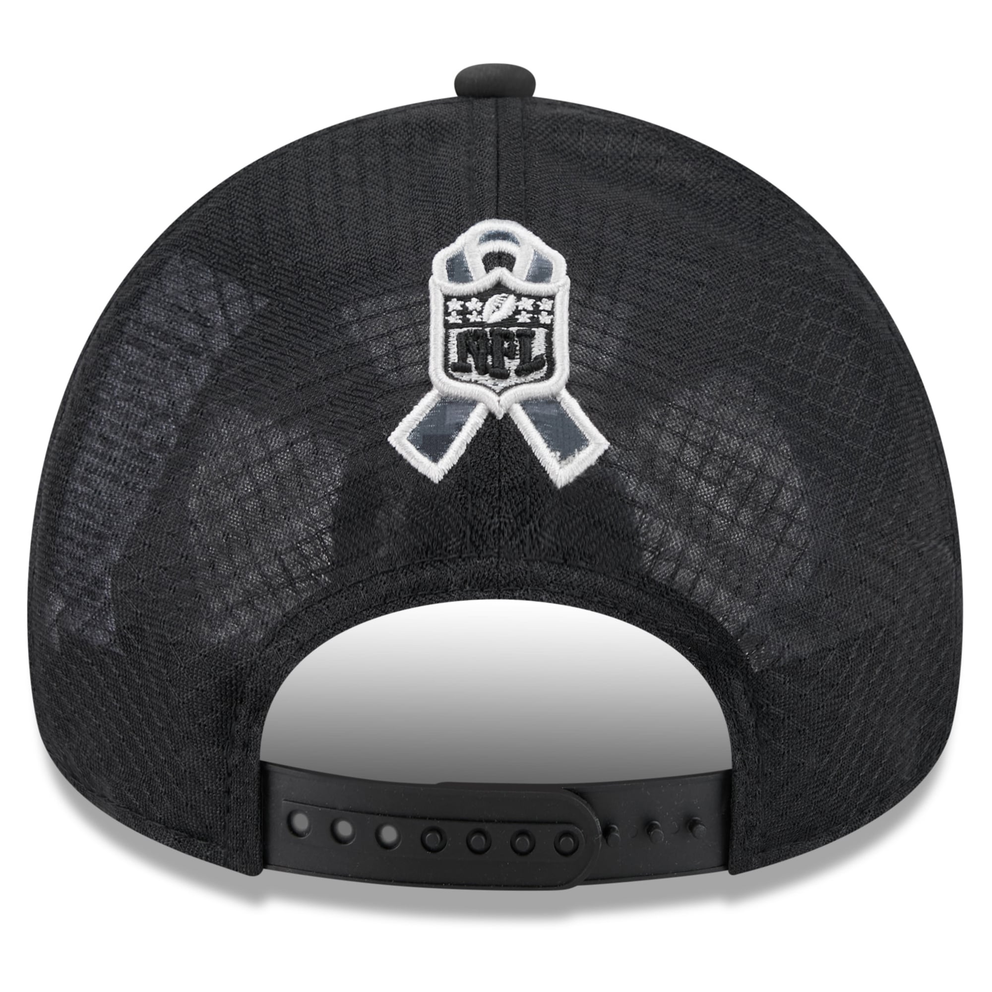 Casquette trucker ajustable New Era Apex 9FORTY noire Miami Dolphins 2026 Salute To Service pour homme