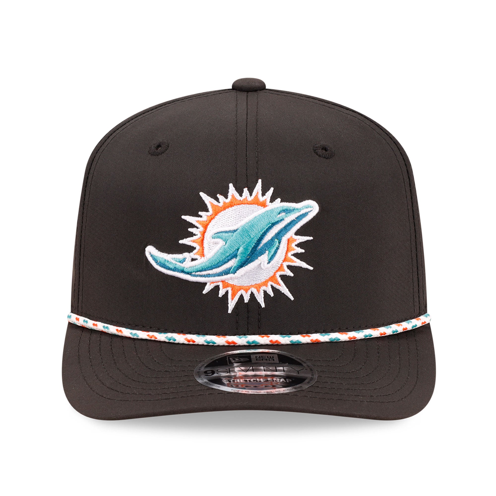 Men's New Era Black Miami Dolphins 9SEVENTY Adjustable Hat