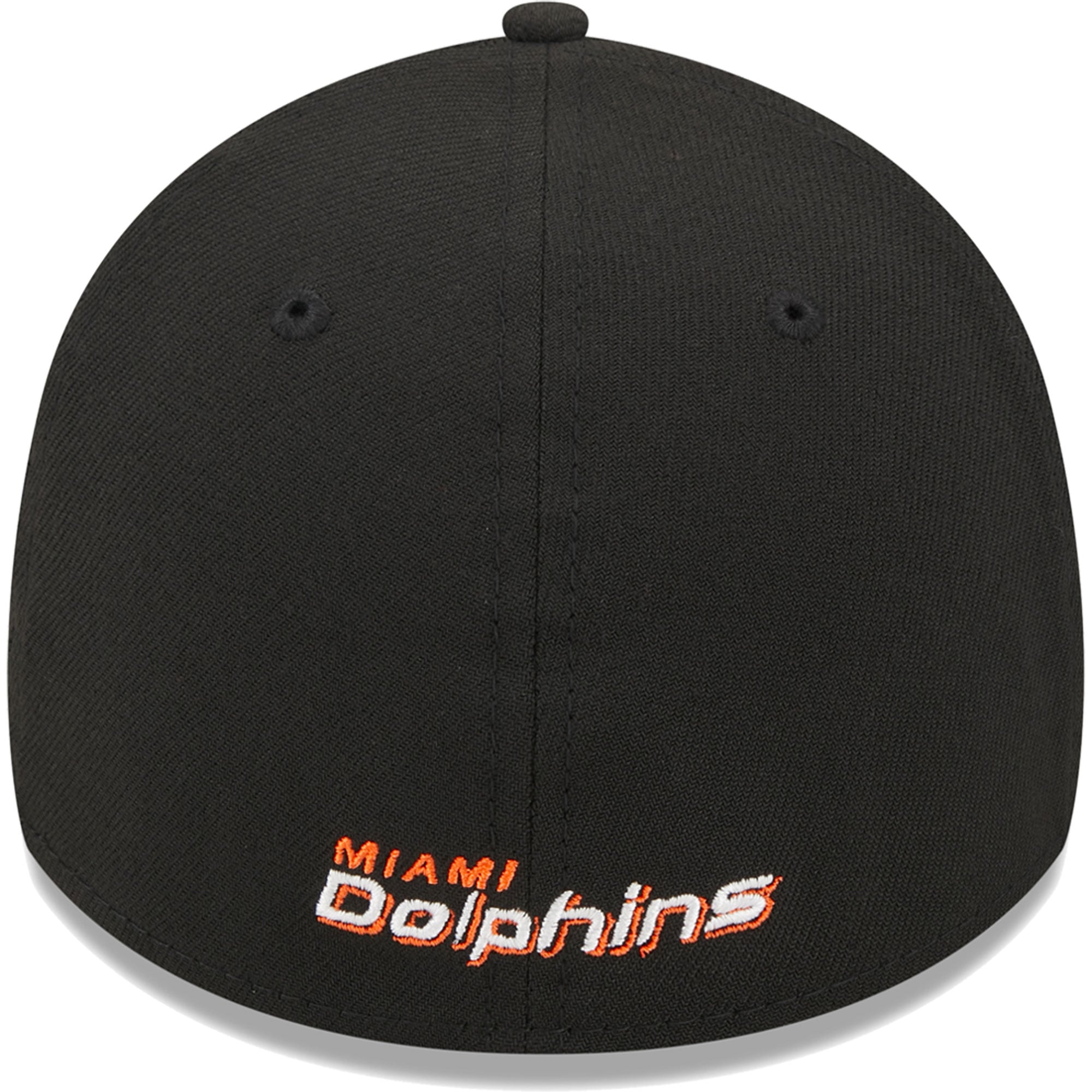Men's New Era Black Miami Dolphins  Main 39THIRTY Flex Hat