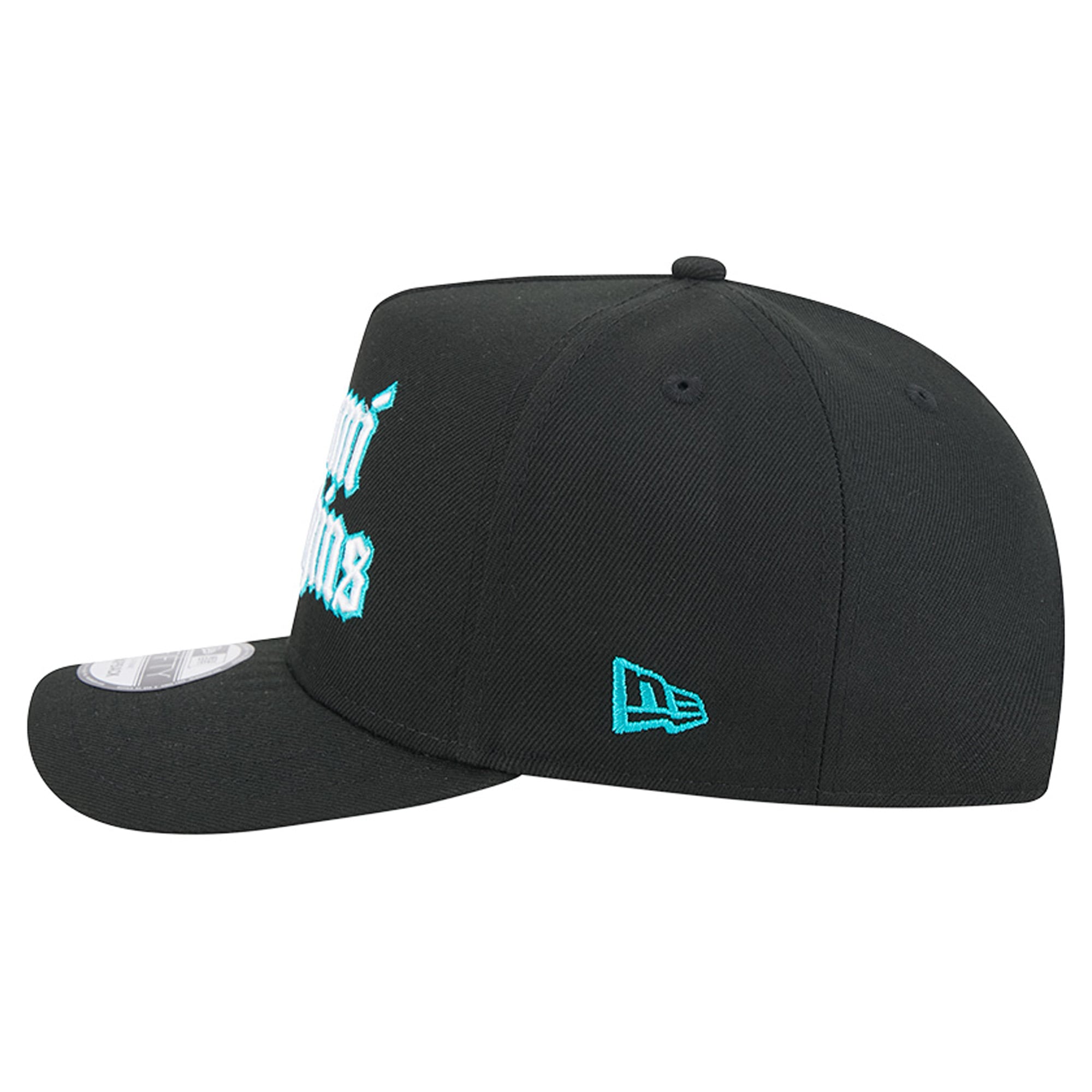 Men's New Era Black Miami Dolphins Proud A-Frame 9FIFTY Snapback Hat