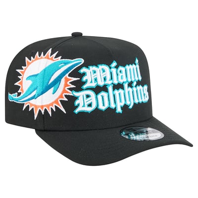 Miami Dolphins New Era Proud A-Frame 9FIFTY Snapback Hat - Black