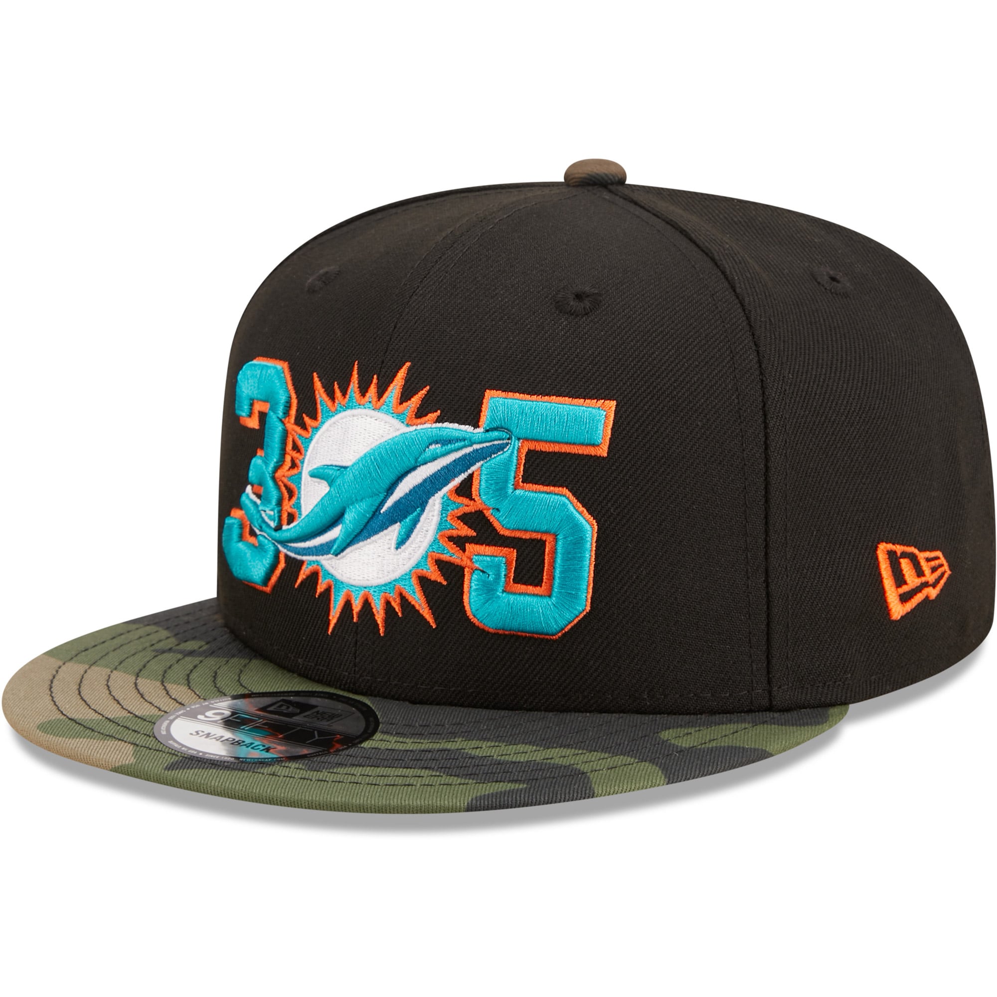 Men's New Era Black/Camo Miami Dolphins Three Zero Five 9FIFTY