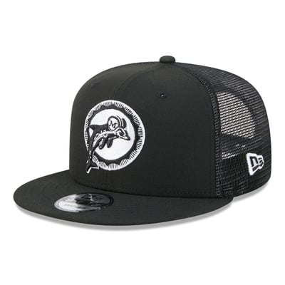 Miami Dolphins New Era 9FIFTY Snapback Trucker Hat - Black/White
