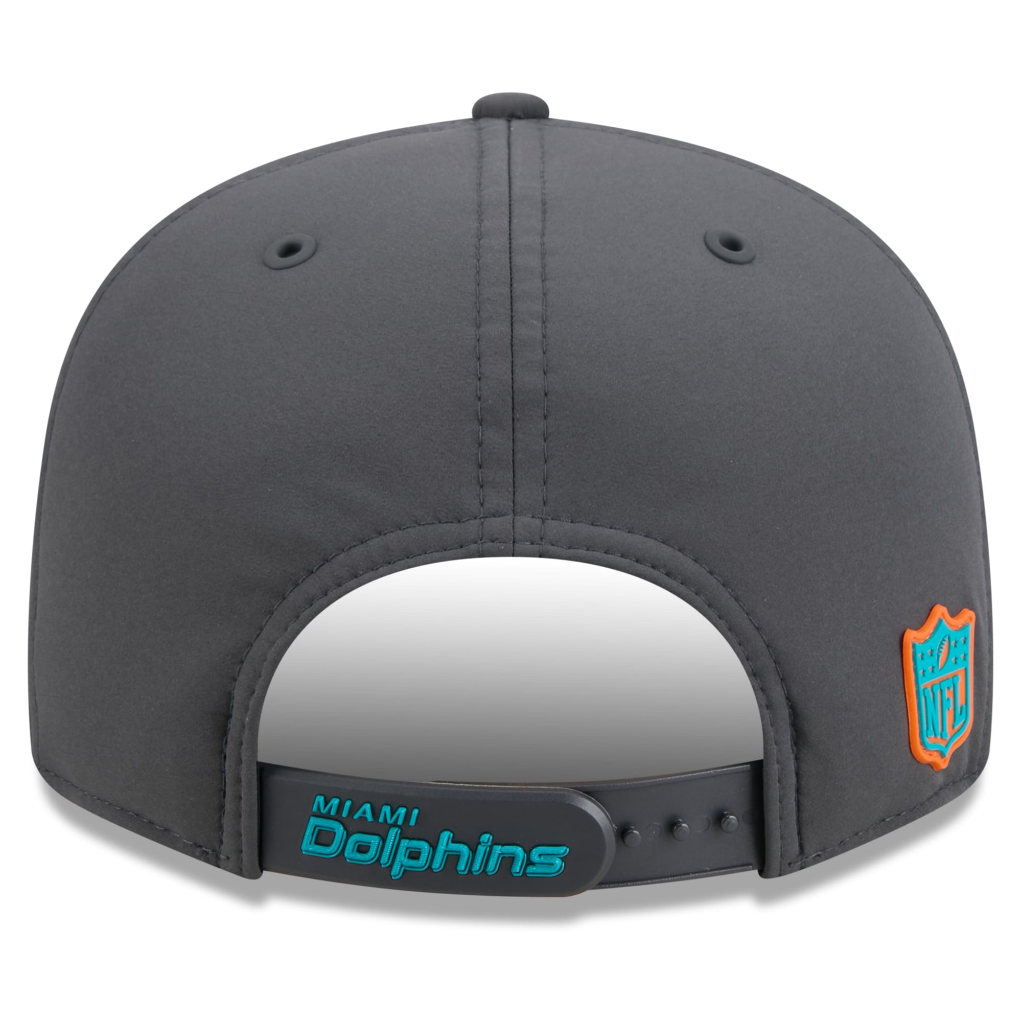 Casquette snapback New Era 9FIFTY pour homme, couleur anthracite, Miami Dolphins 2026, idéale pour les temps froids.