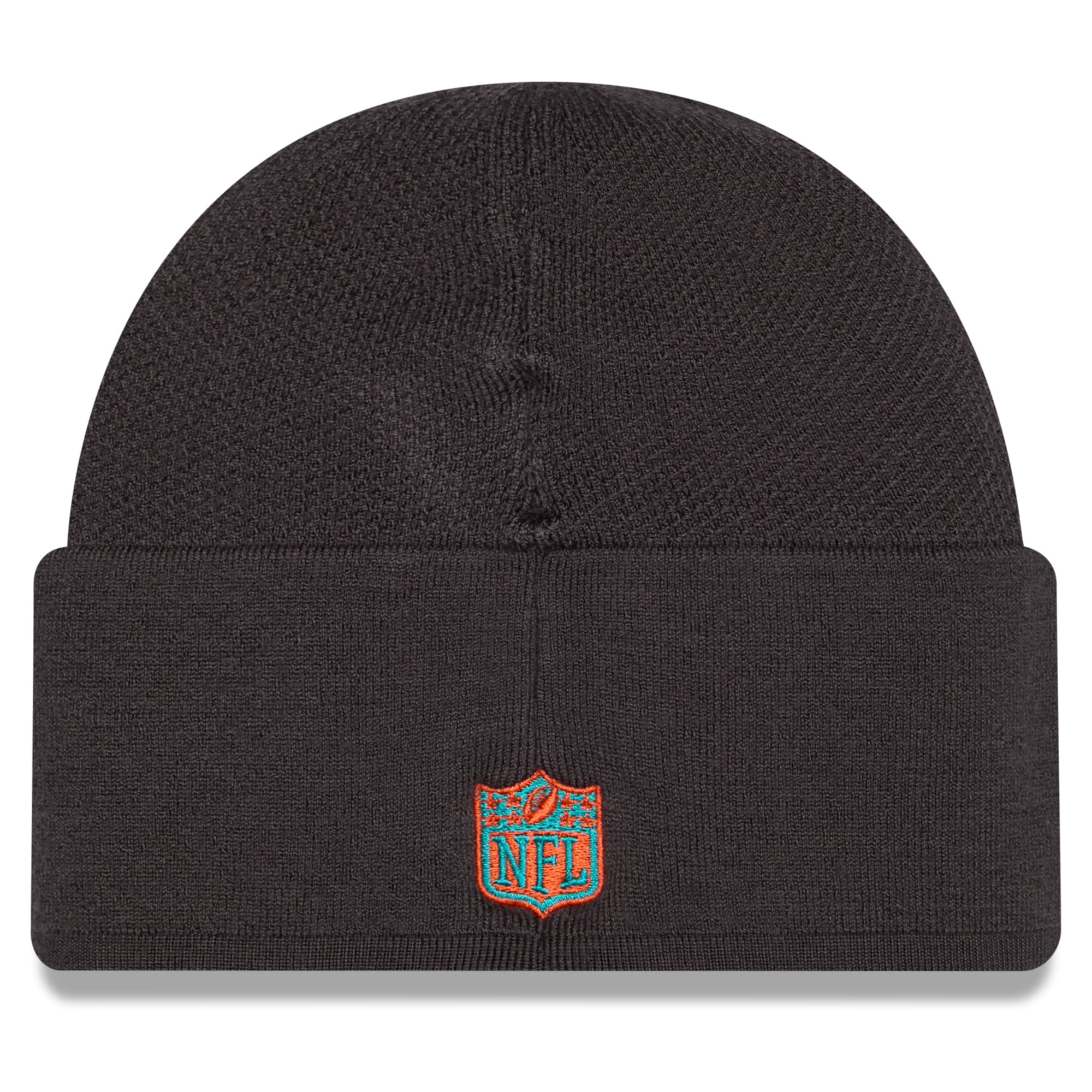 Bonnet d'hiver New Era pour homme, couleur anthracite, Miami Dolphins 2026.