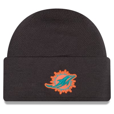 Miami Dolphins New Era 2026 Sideline Cold Weather  Skully Knit Hat - Charcoal