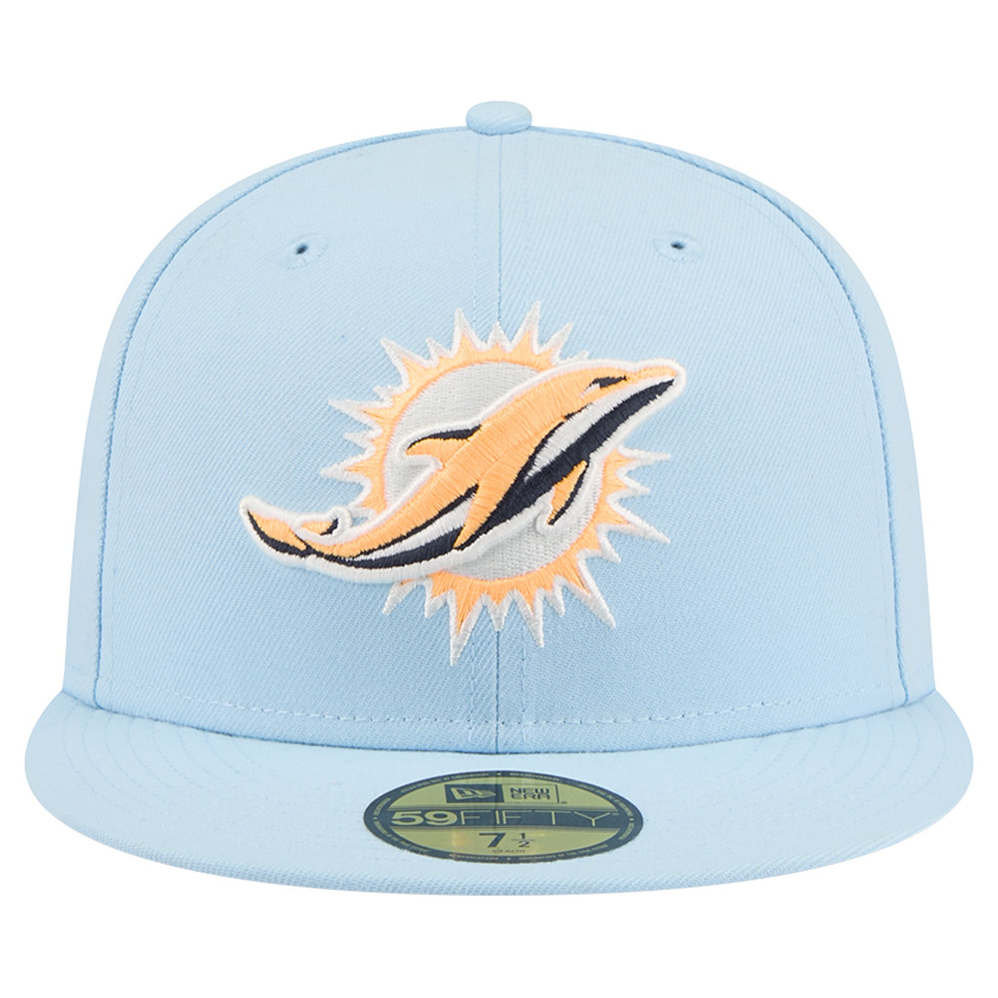 Men's New Era Coastal Blue Miami Dolphins 59FIFTY Fitted Hat