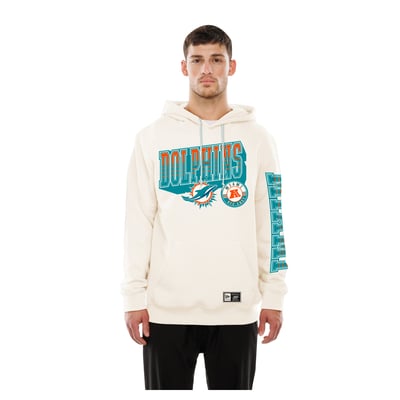  Miami Dolphins New Era Dune Dust Hoodie - Cream