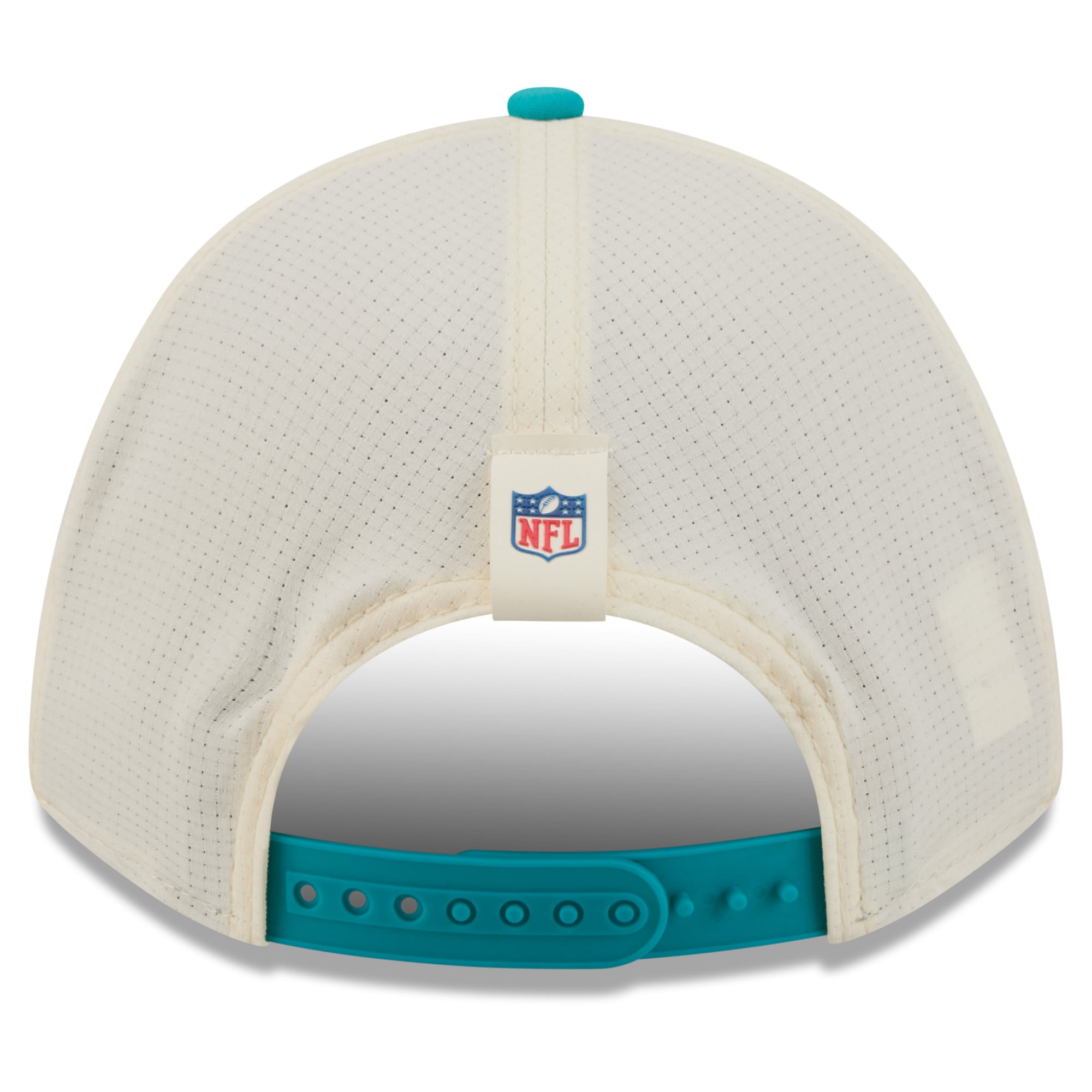Men's New Era  Cream/Aqua Miami Dolphins 2026 NFL Training Camp 9FORTY Adjustable Hat