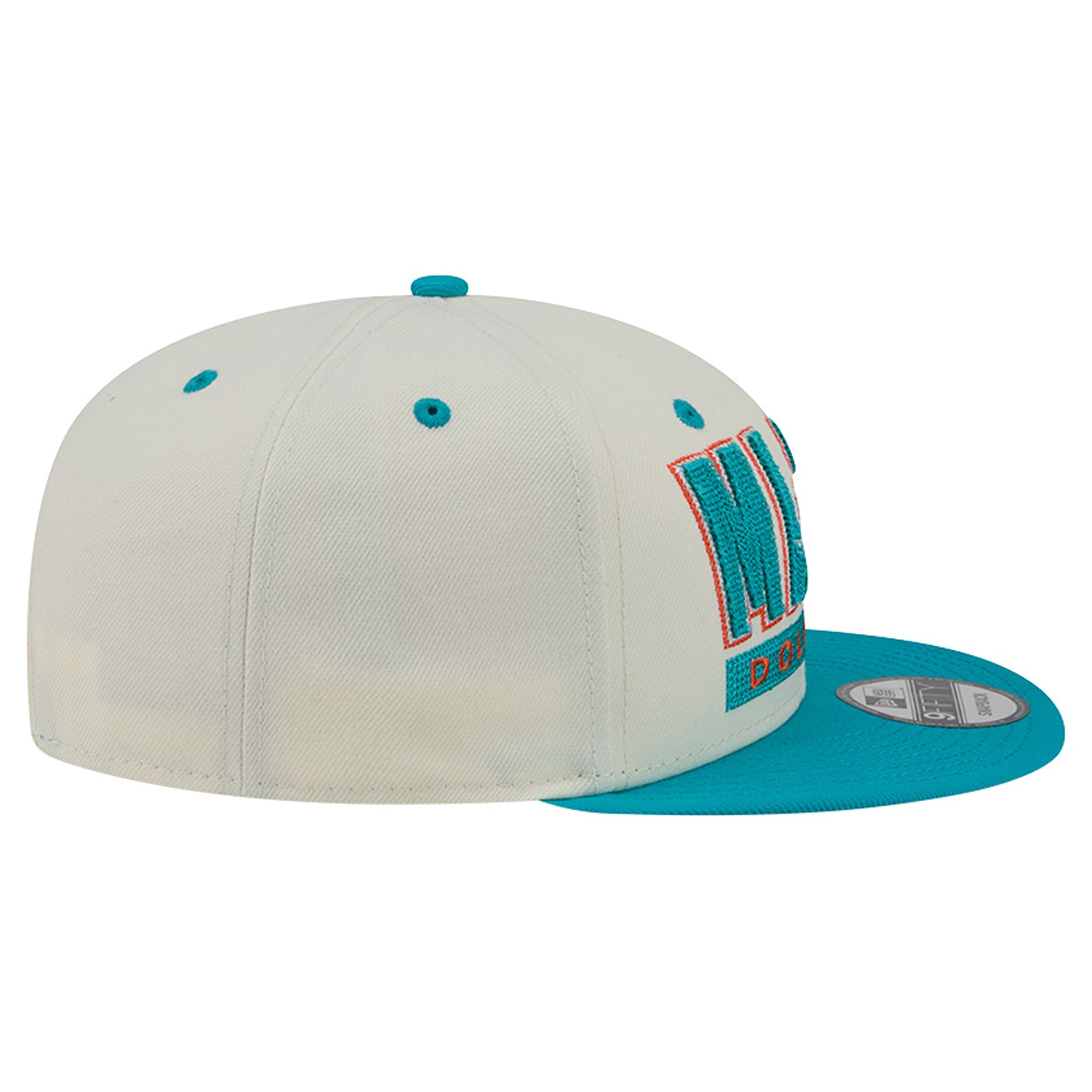 Casquette snapback New Era crème/turquoise Miami Dolphins Classic 9FIFTY pour homme