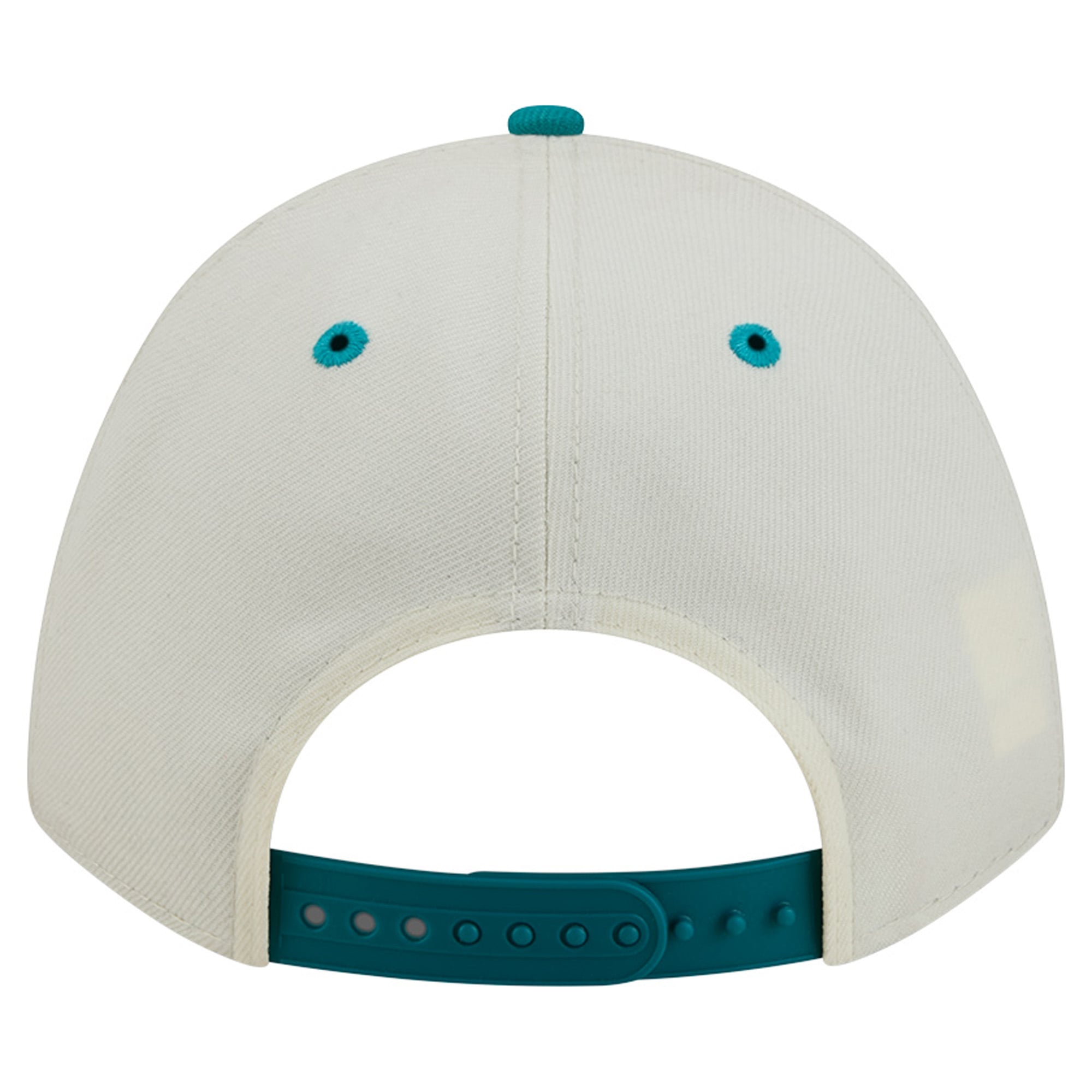 Casquette New Era pour homme, crème/turquoise, Miami Dolphins Throwback Arch 9FORTY, modèle A-Frame M-Crown, ajustable