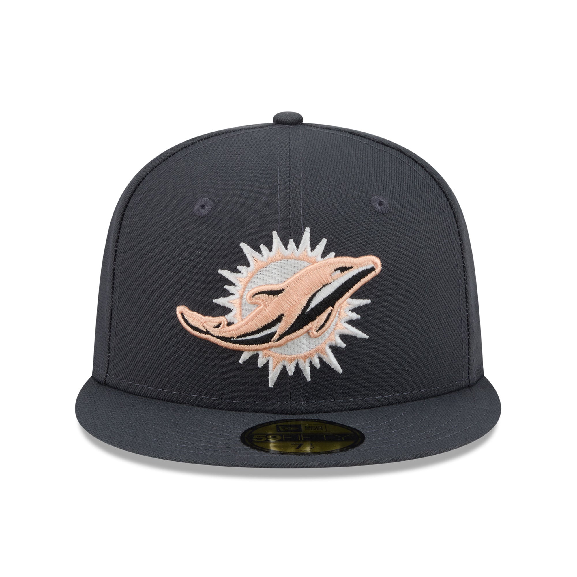 Men's New Era Gray Miami Dolphins Fall Glow 59FIFTY Fitted Hat