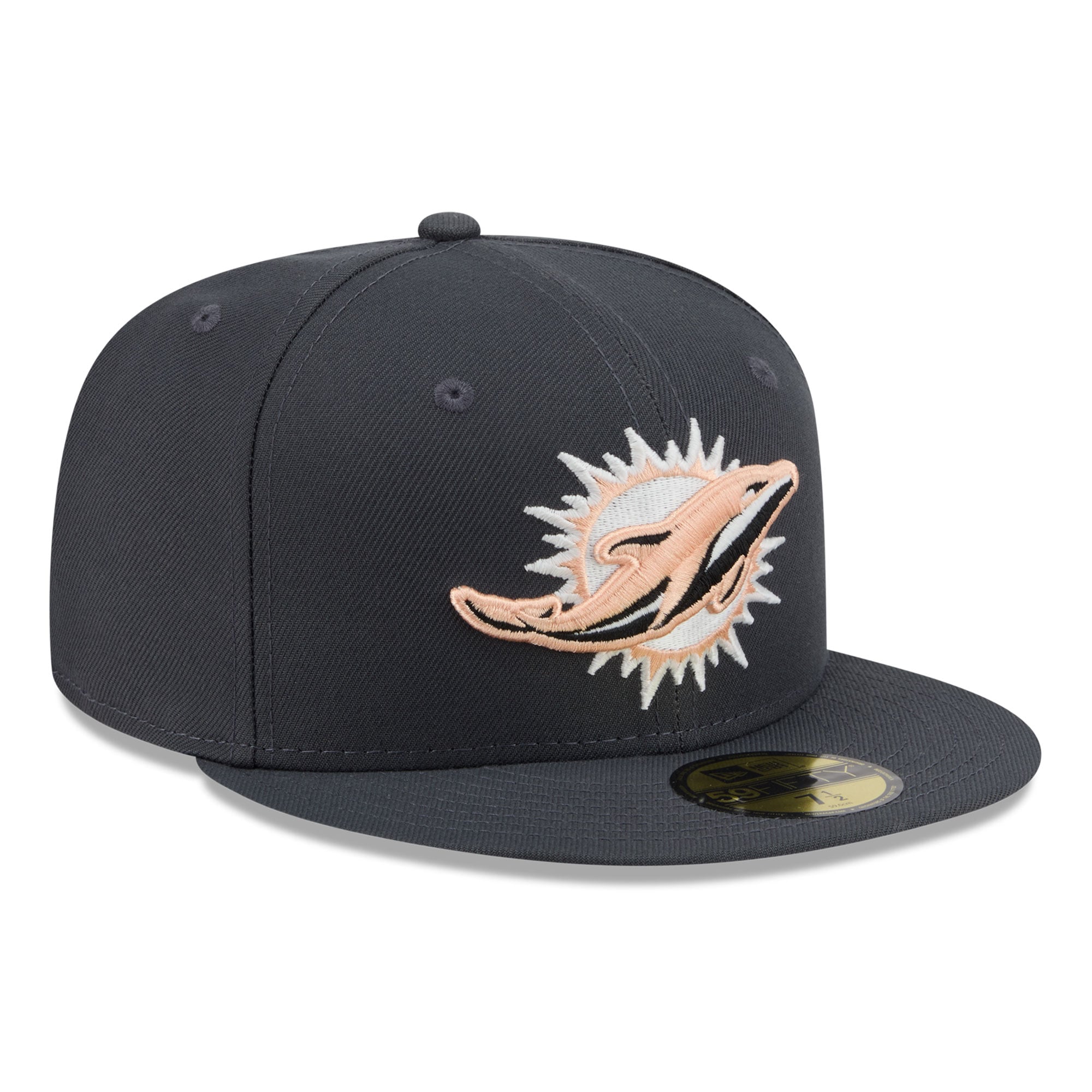 Men's New Era Gray Miami Dolphins Fall Glow 59FIFTY Fitted Hat