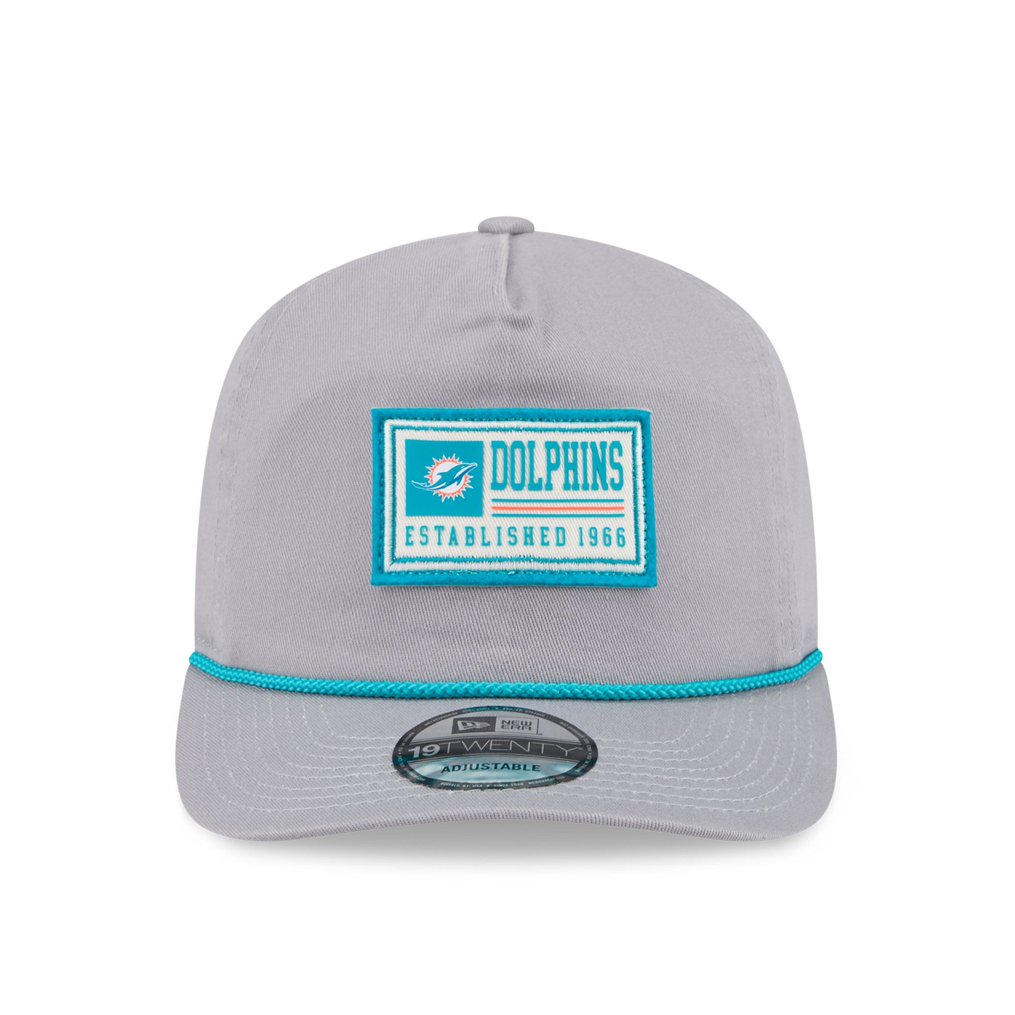 Casquette ajustable New Era 19TWENTY grise à écusson Miami Dolphins pour homme