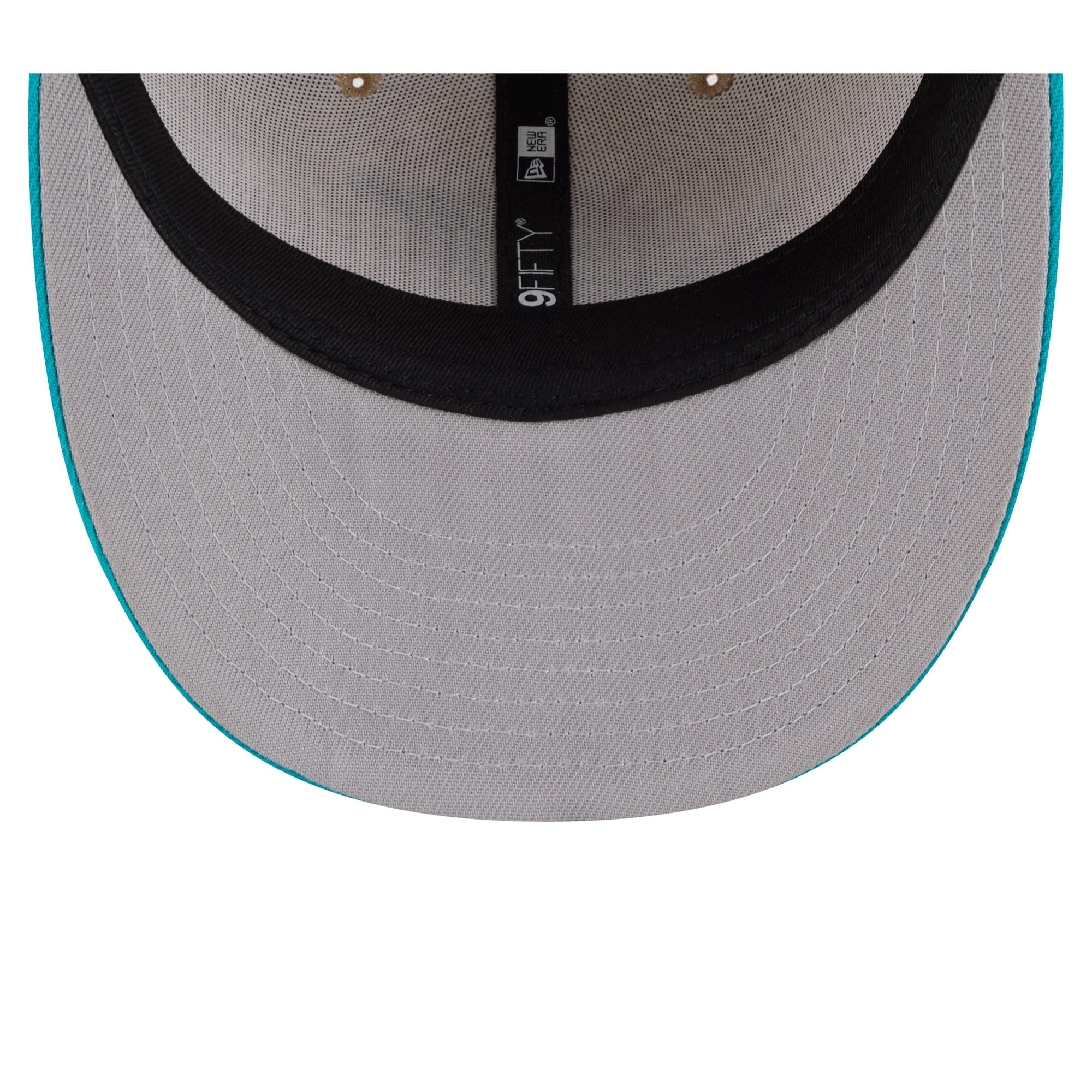 Casquette ajustée New Era 59FIFTY pour homme, coloris naturel/turquoise, Miami Dolphins.
