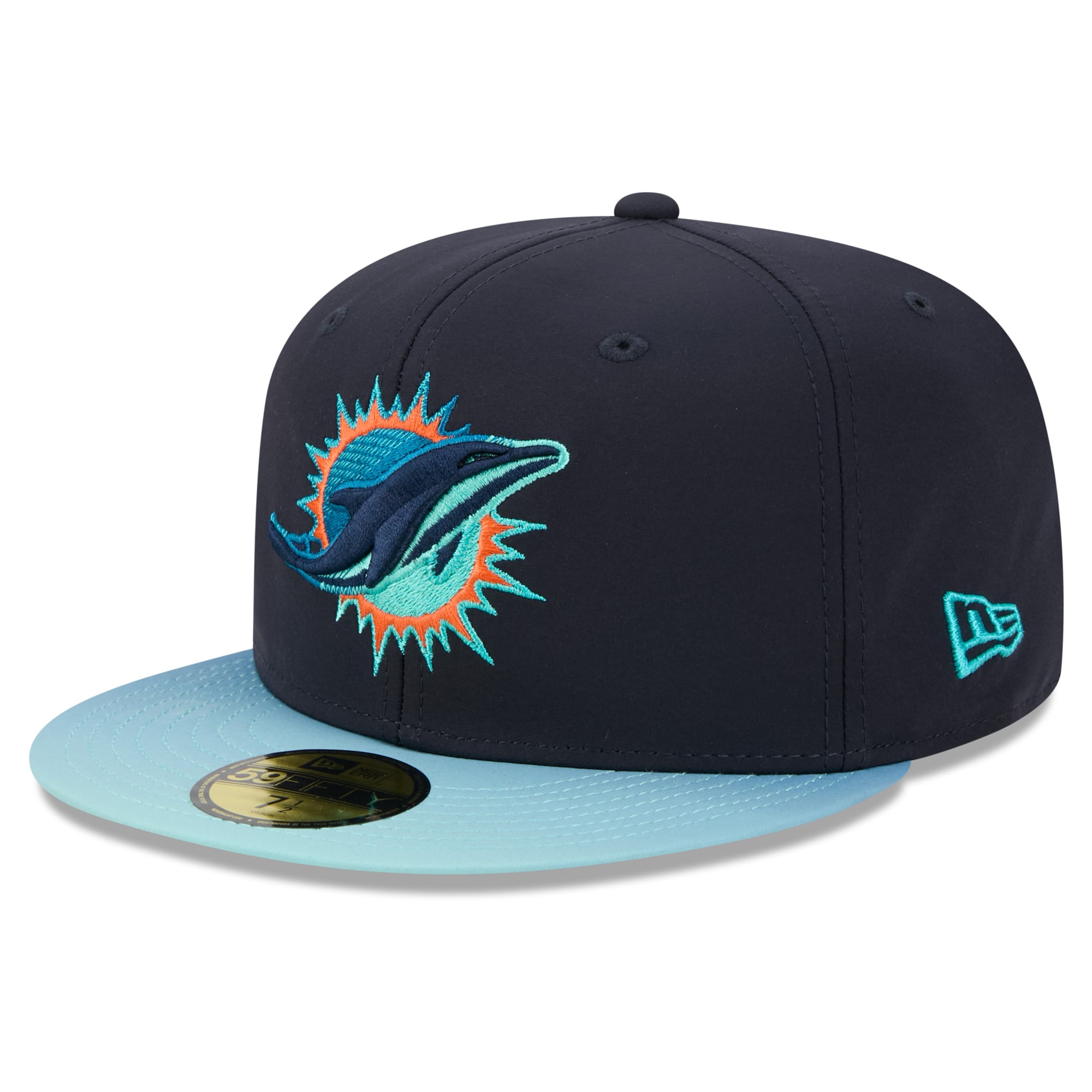 Men's New Era Navy Miami Dolphins Rivalries Collection 59FIFTY Fitted Hat