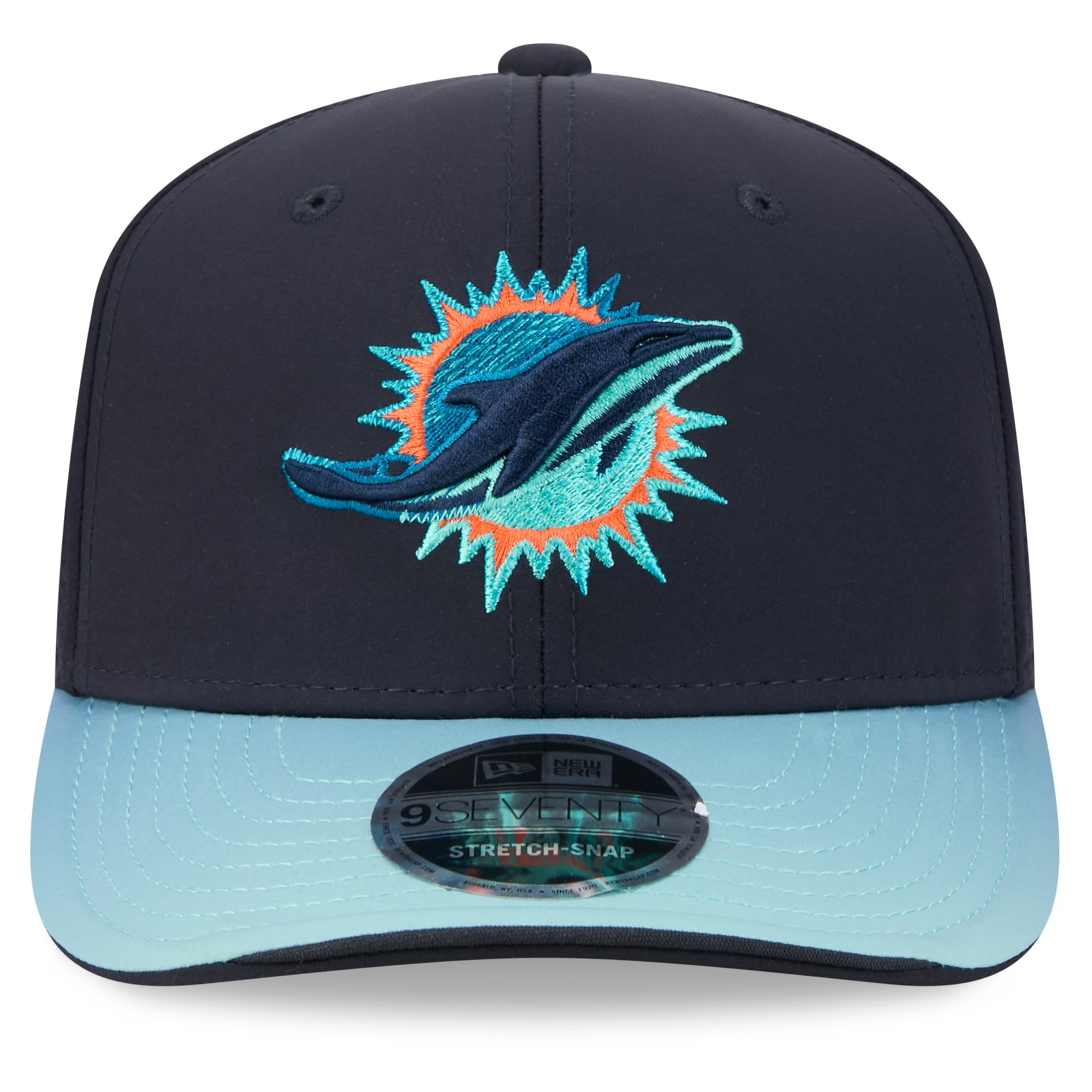 Men's New Era Navy Miami Dolphins Rivalries Collection 9SEVENTY Adjustable Hat