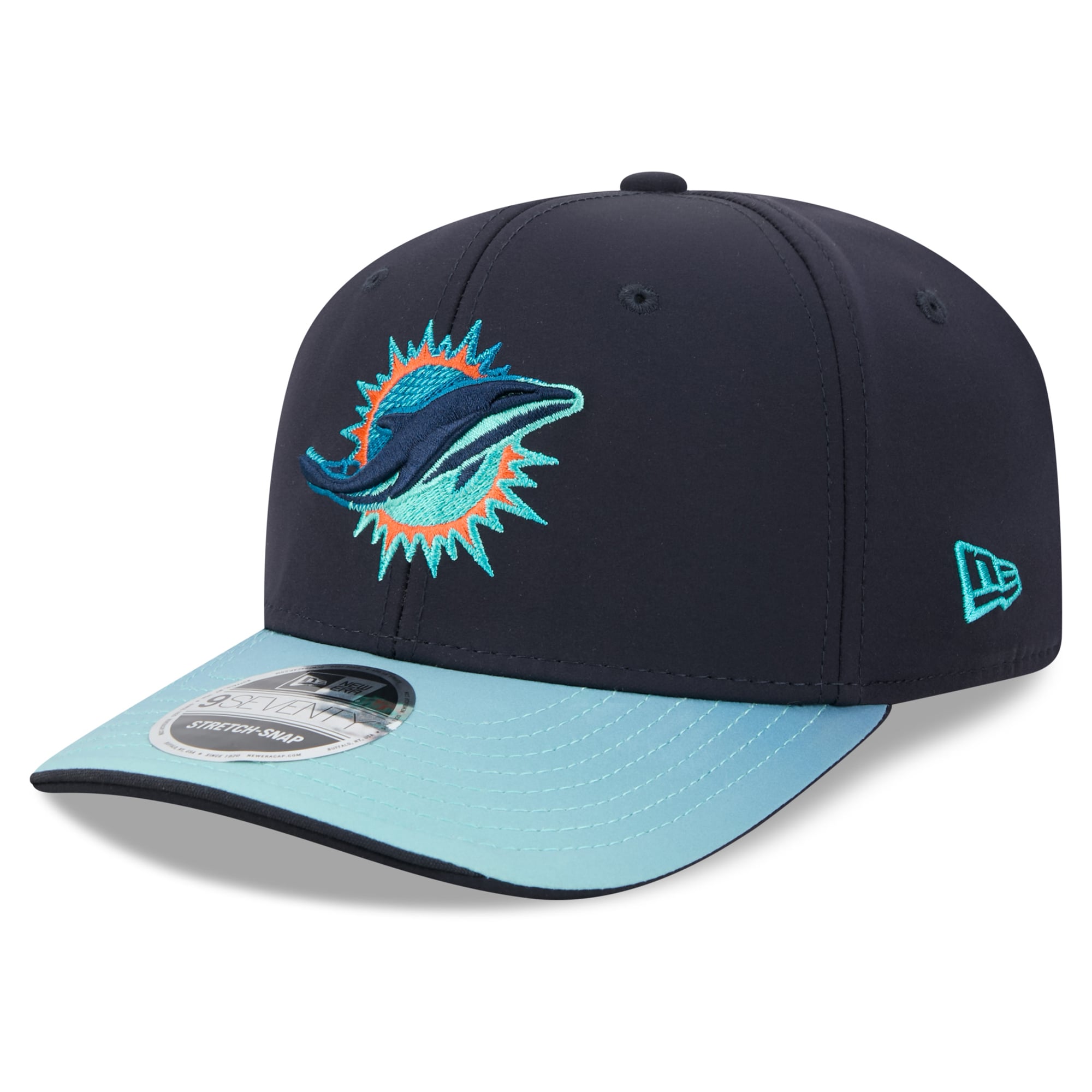 Men's New Era Navy Miami Dolphins Rivalries Collection 9SEVENTY Adjustable Hat